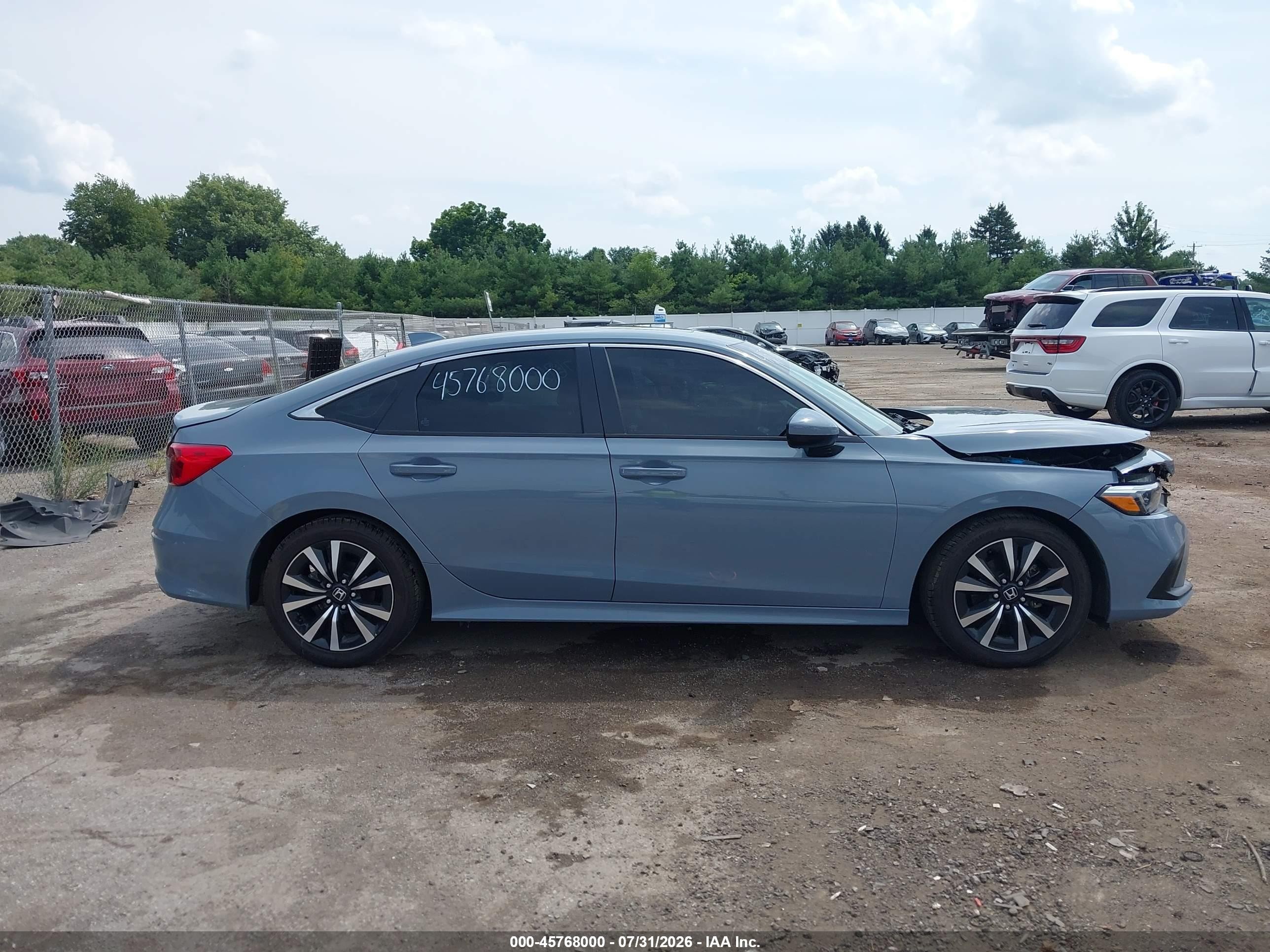 2024 Honda Civic Ex Light Blue vin: 2HGFE1F77RH335837