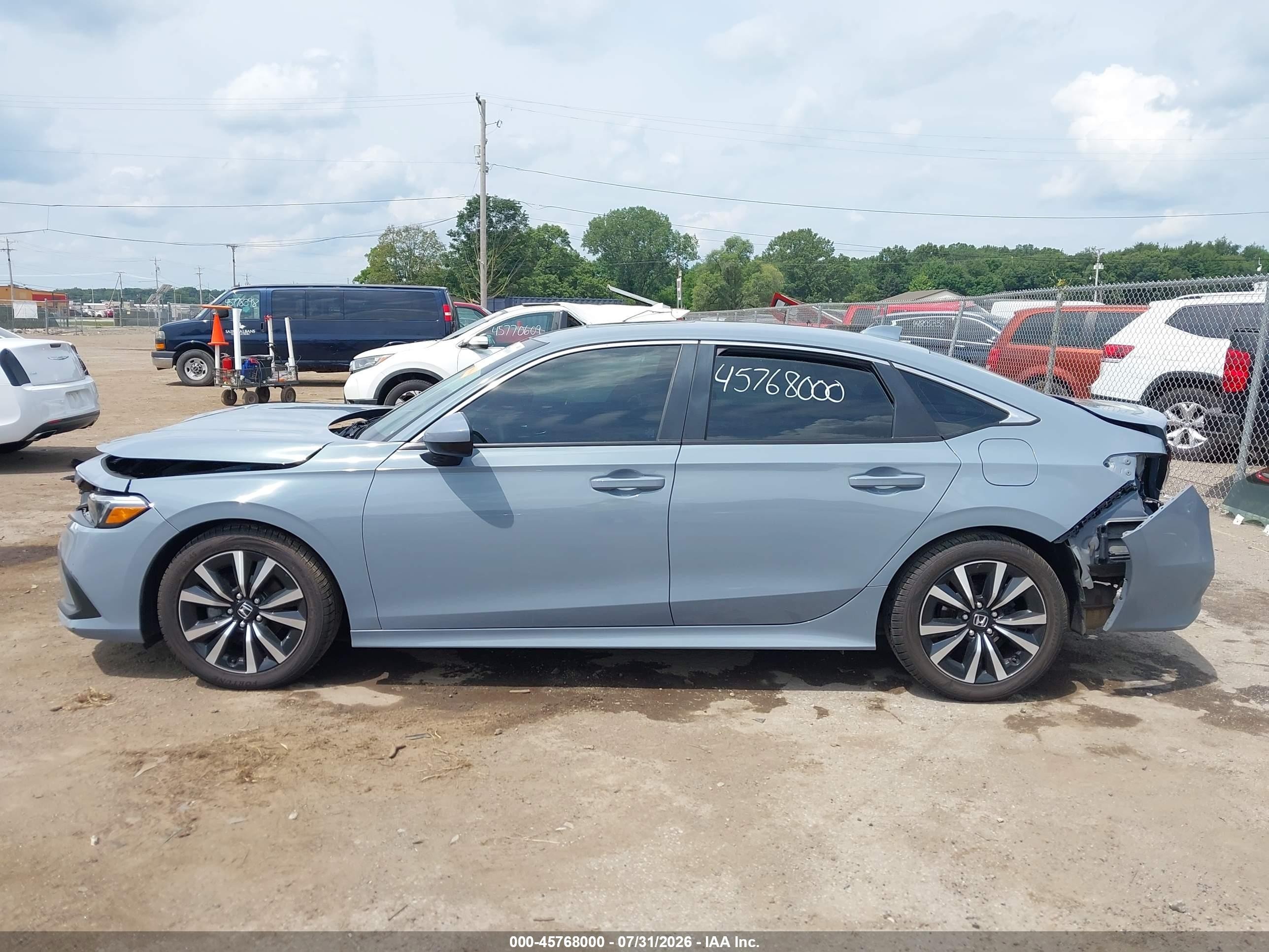 2024 Honda Civic Ex Light Blue vin: 2HGFE1F77RH335837