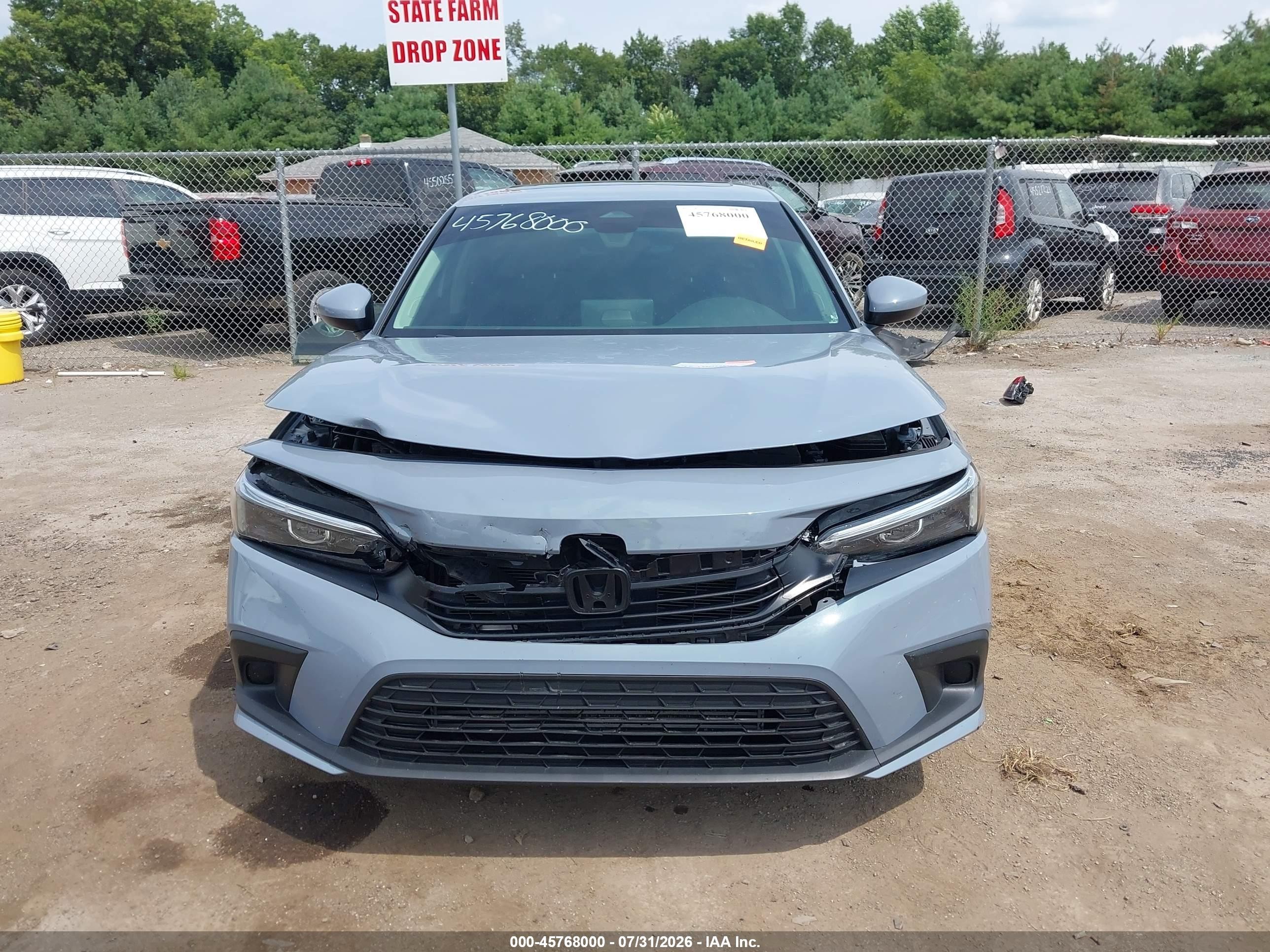 2024 Honda Civic Ex Light Blue vin: 2HGFE1F77RH335837