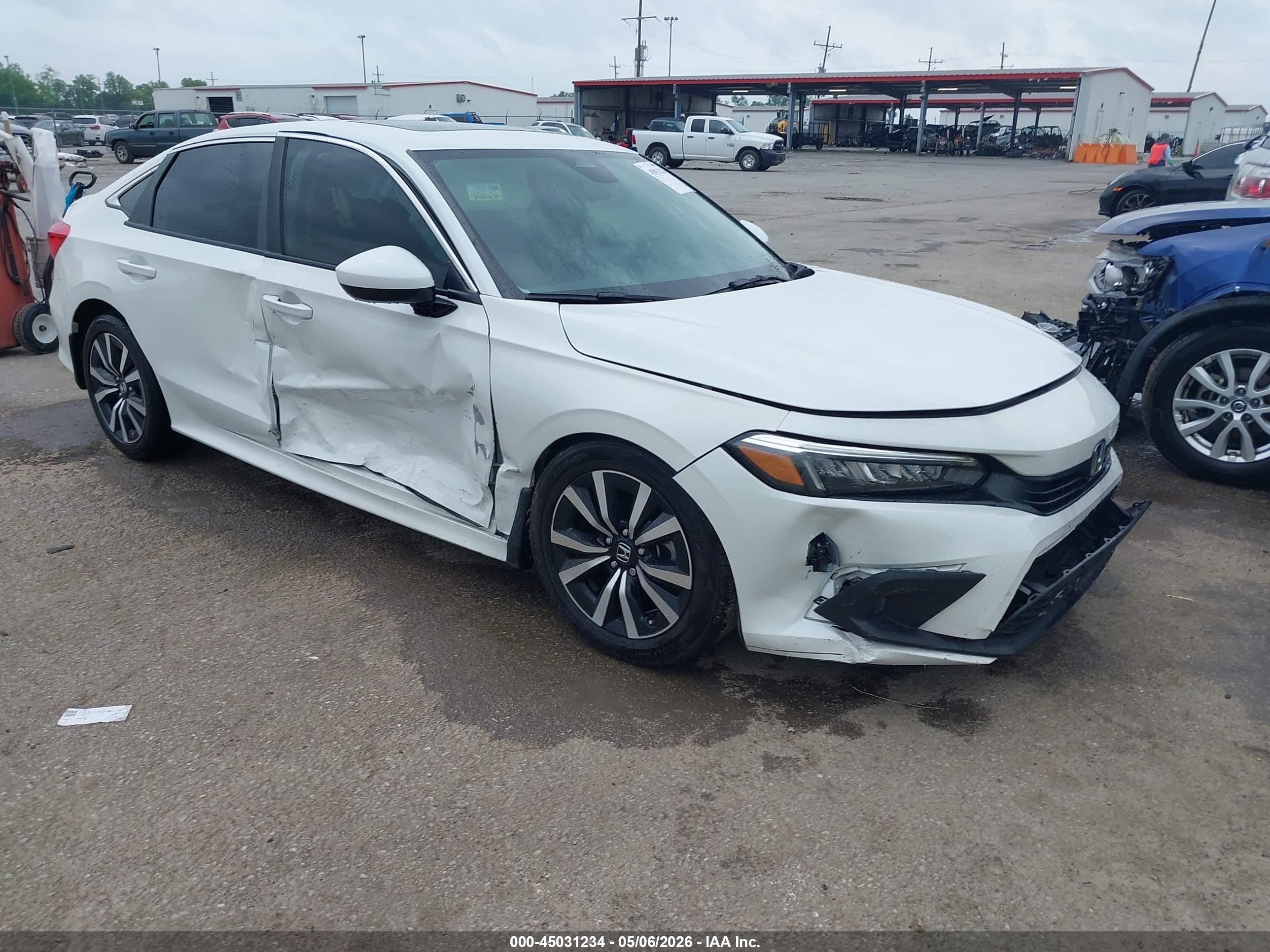 2024 Honda Civic Ex Белый vin: 2HGFE1F78RH307674