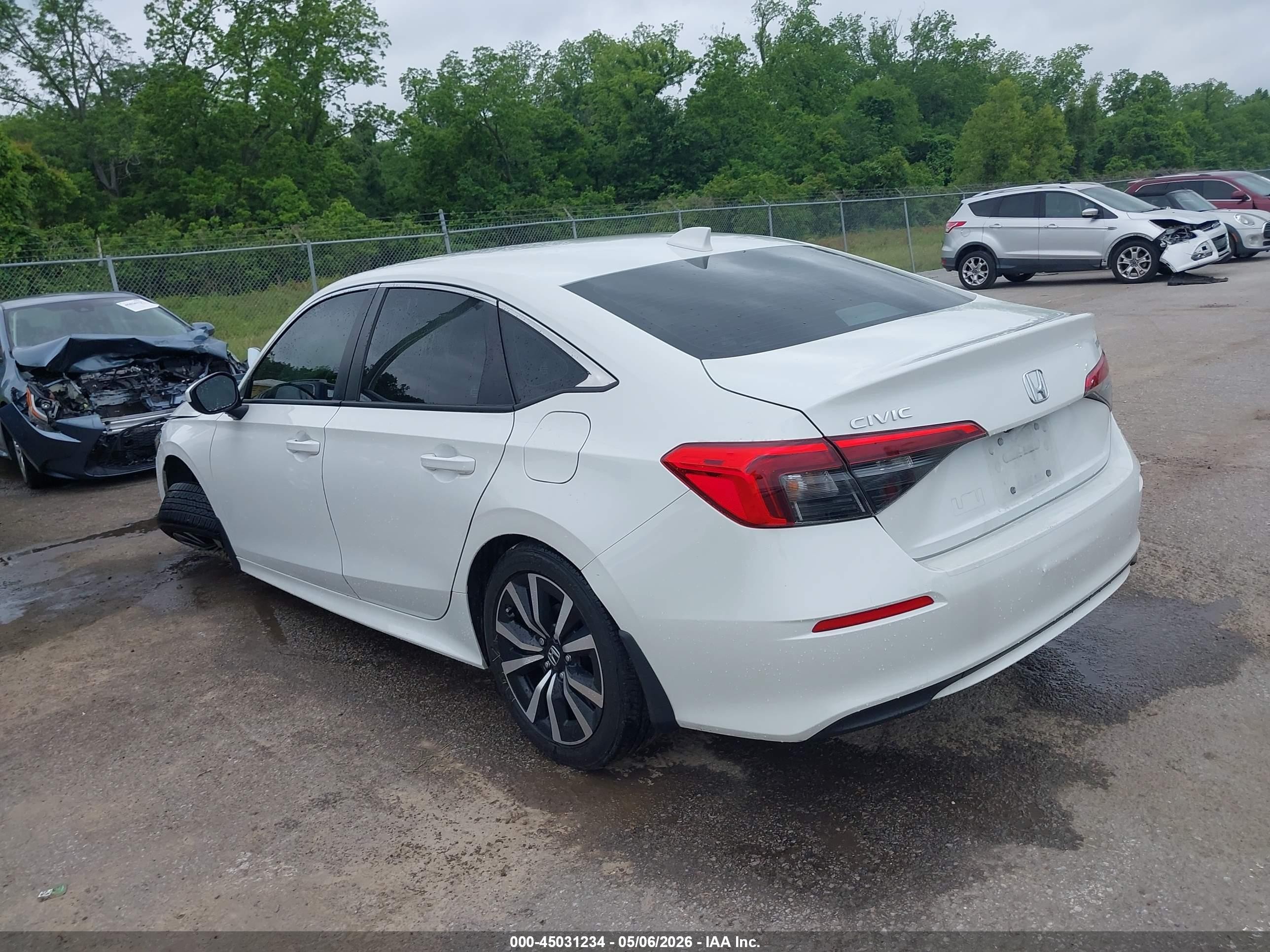 2024 Honda Civic Ex Белый vin: 2HGFE1F78RH307674