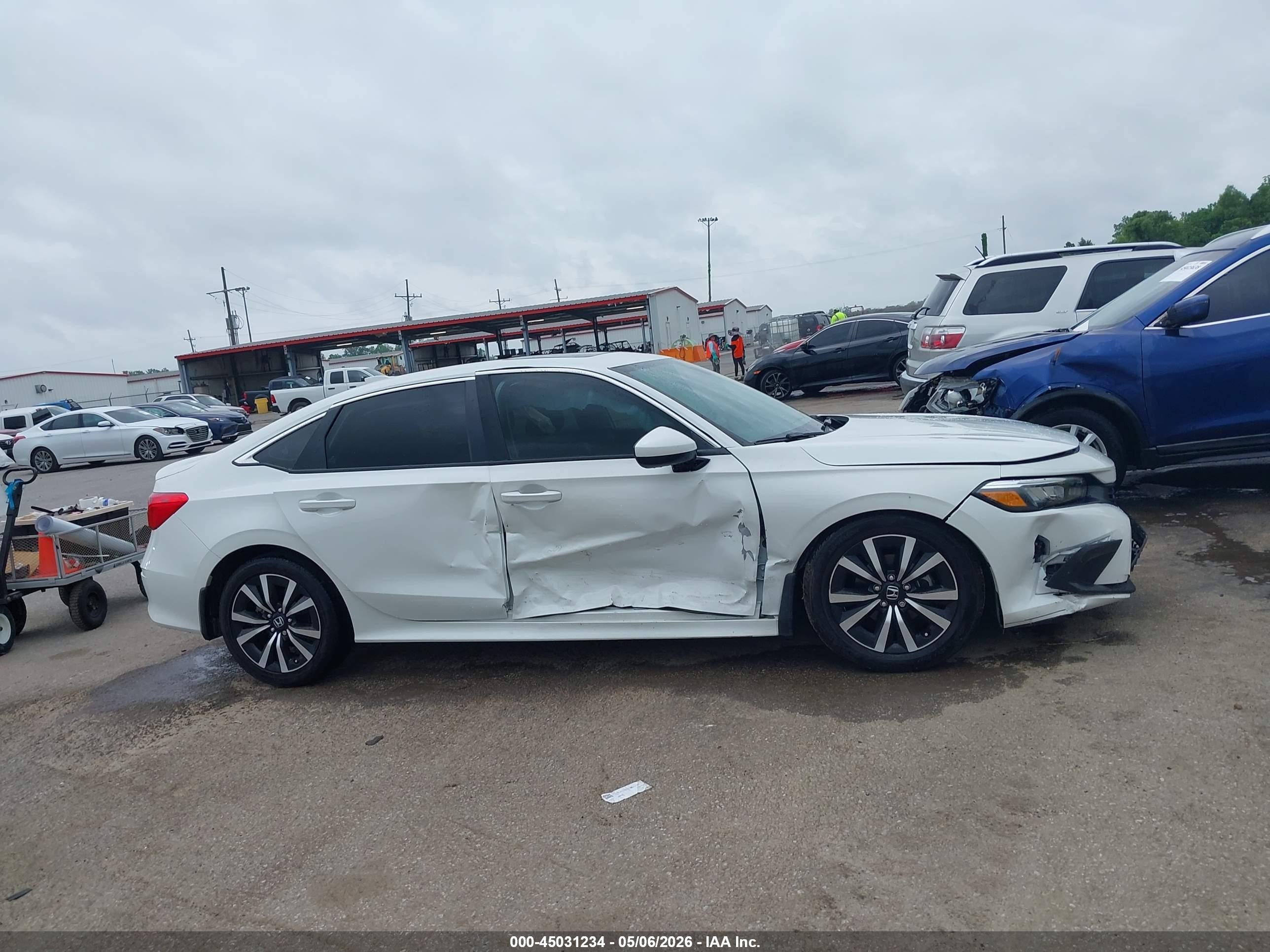 2024 Honda Civic Ex Белый vin: 2HGFE1F78RH307674