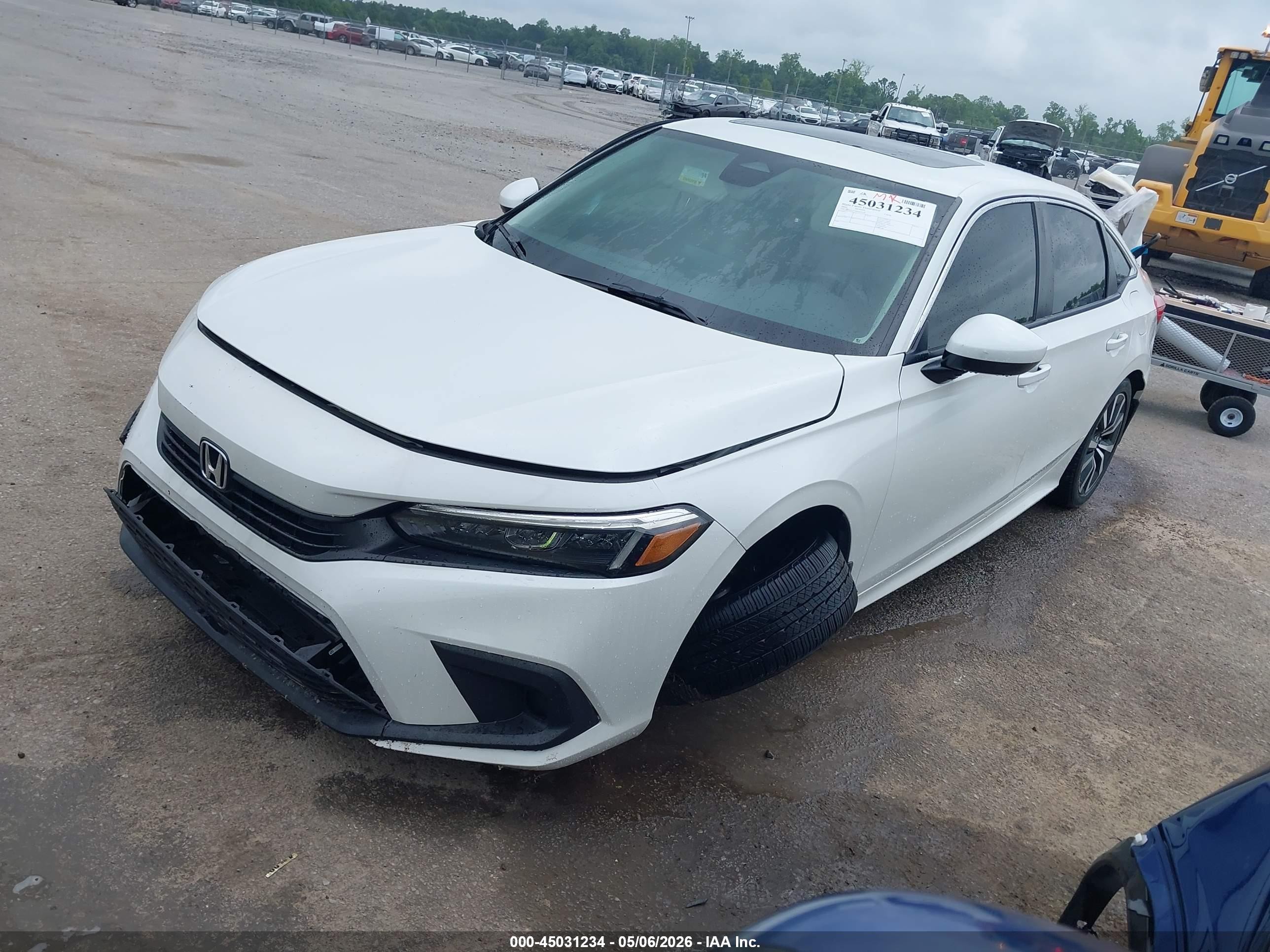 2024 Honda Civic Ex Белый vin: 2HGFE1F78RH307674