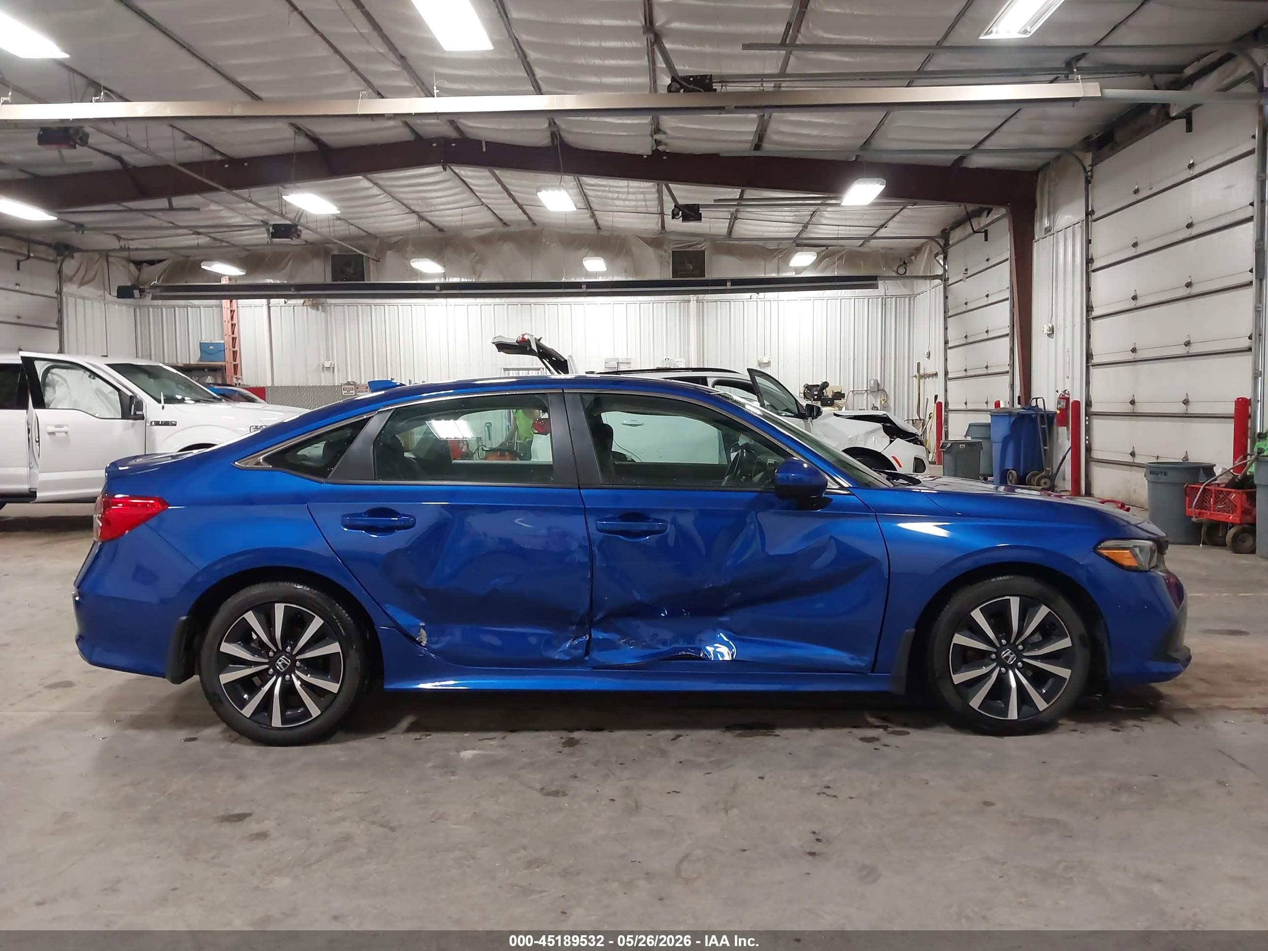 2022 Honda Civic Ex Blue vin: 2HGFE1F79NH307659