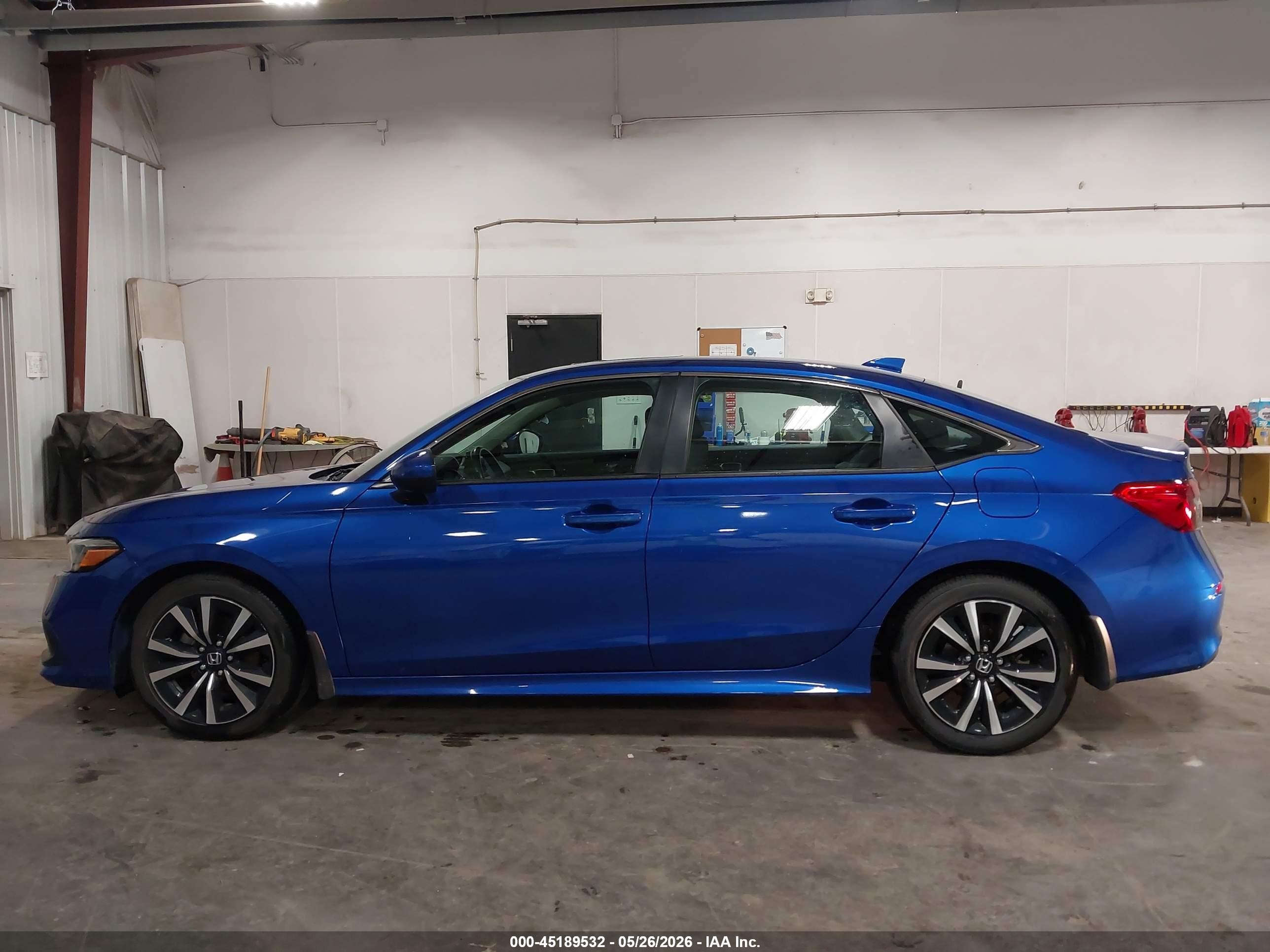 2022 Honda Civic Ex Blue vin: 2HGFE1F79NH307659