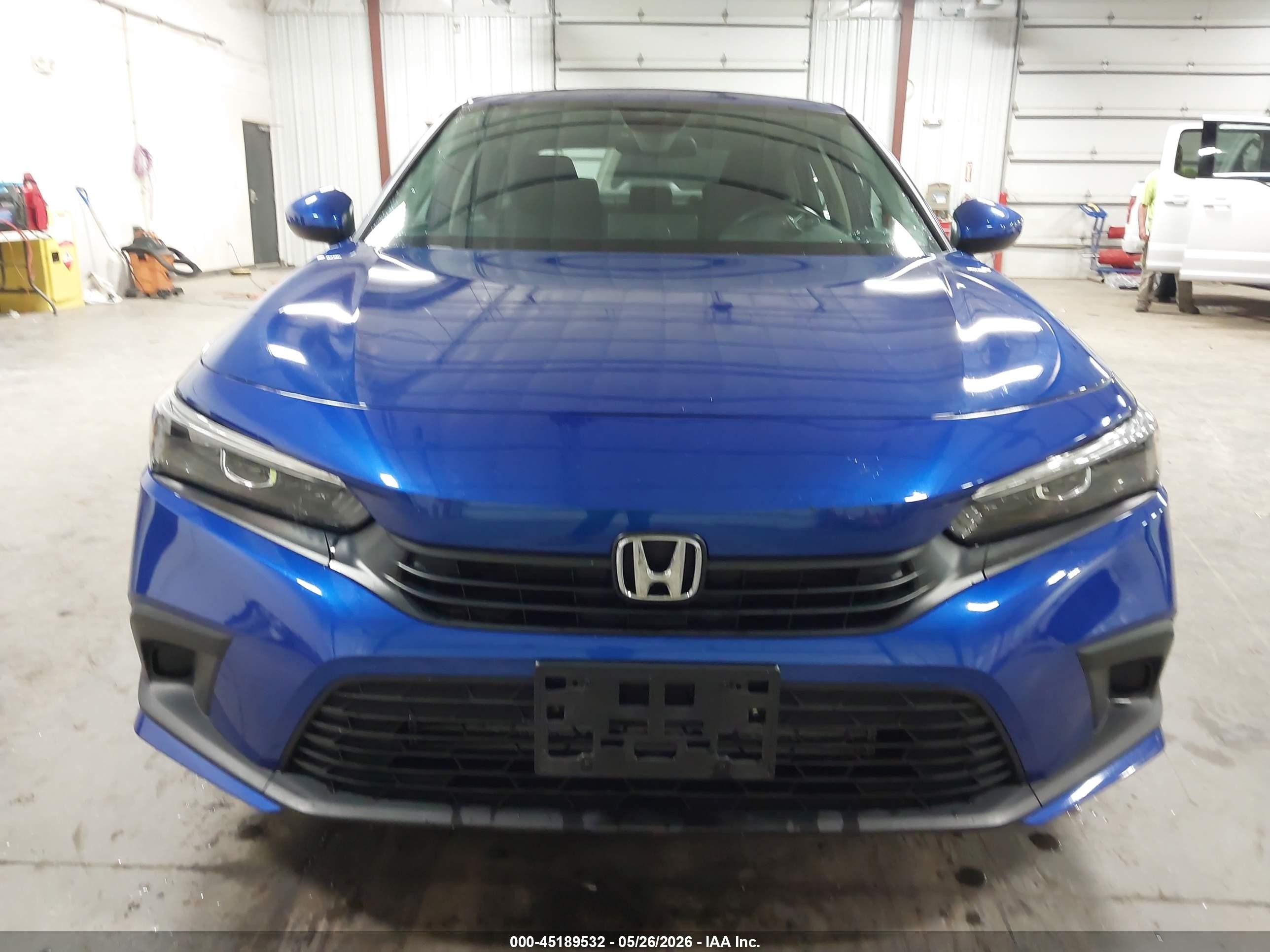 2022 Honda Civic Ex Blue vin: 2HGFE1F79NH307659