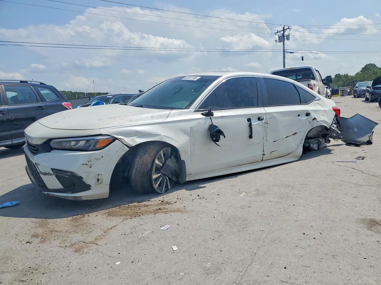 2023 Honda Civic Ex White vin: 2HGFE1F7XPH319581