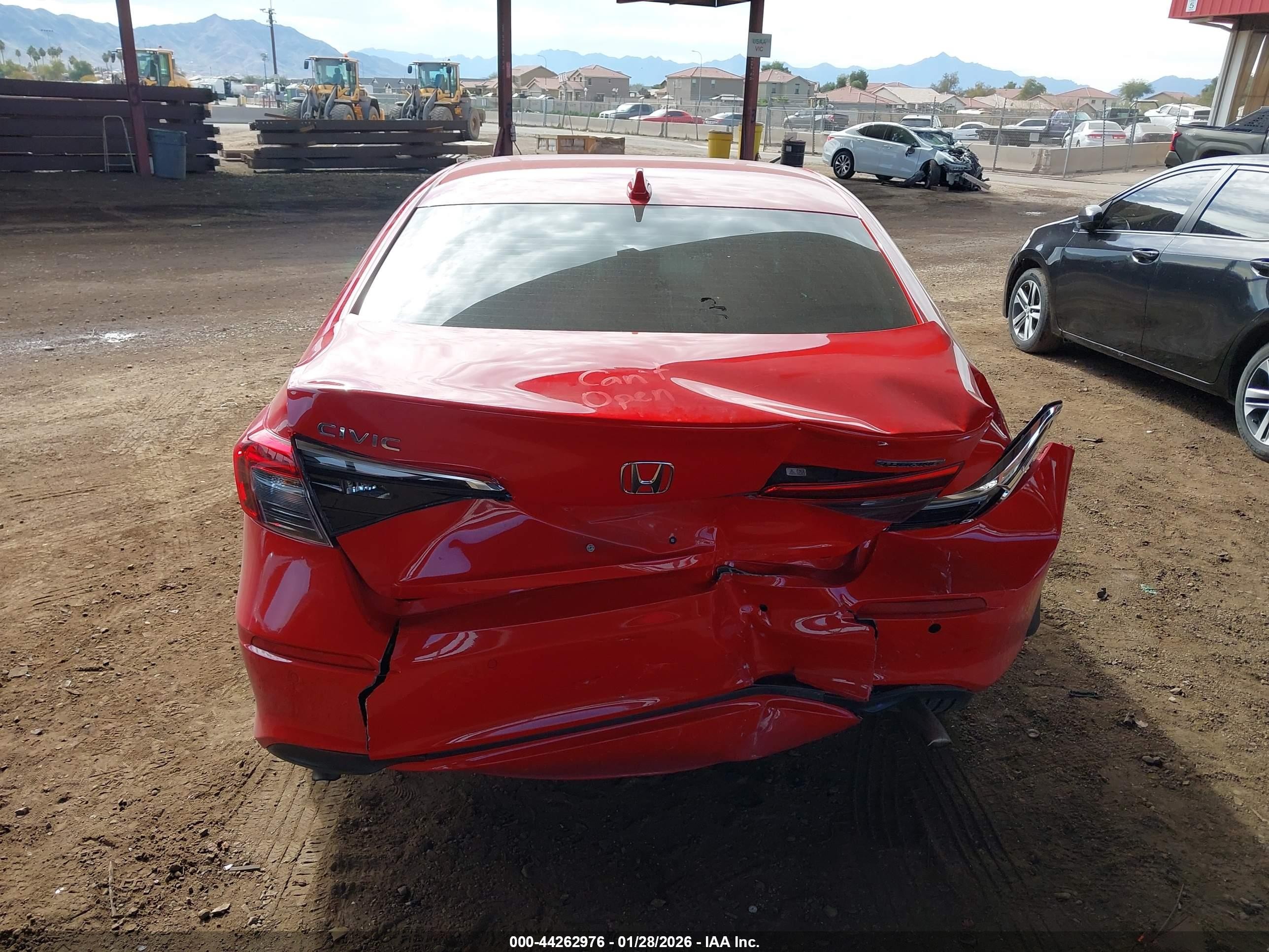 2023 Honda Civic Touring Red vin: 2HGFE1F90PH318537