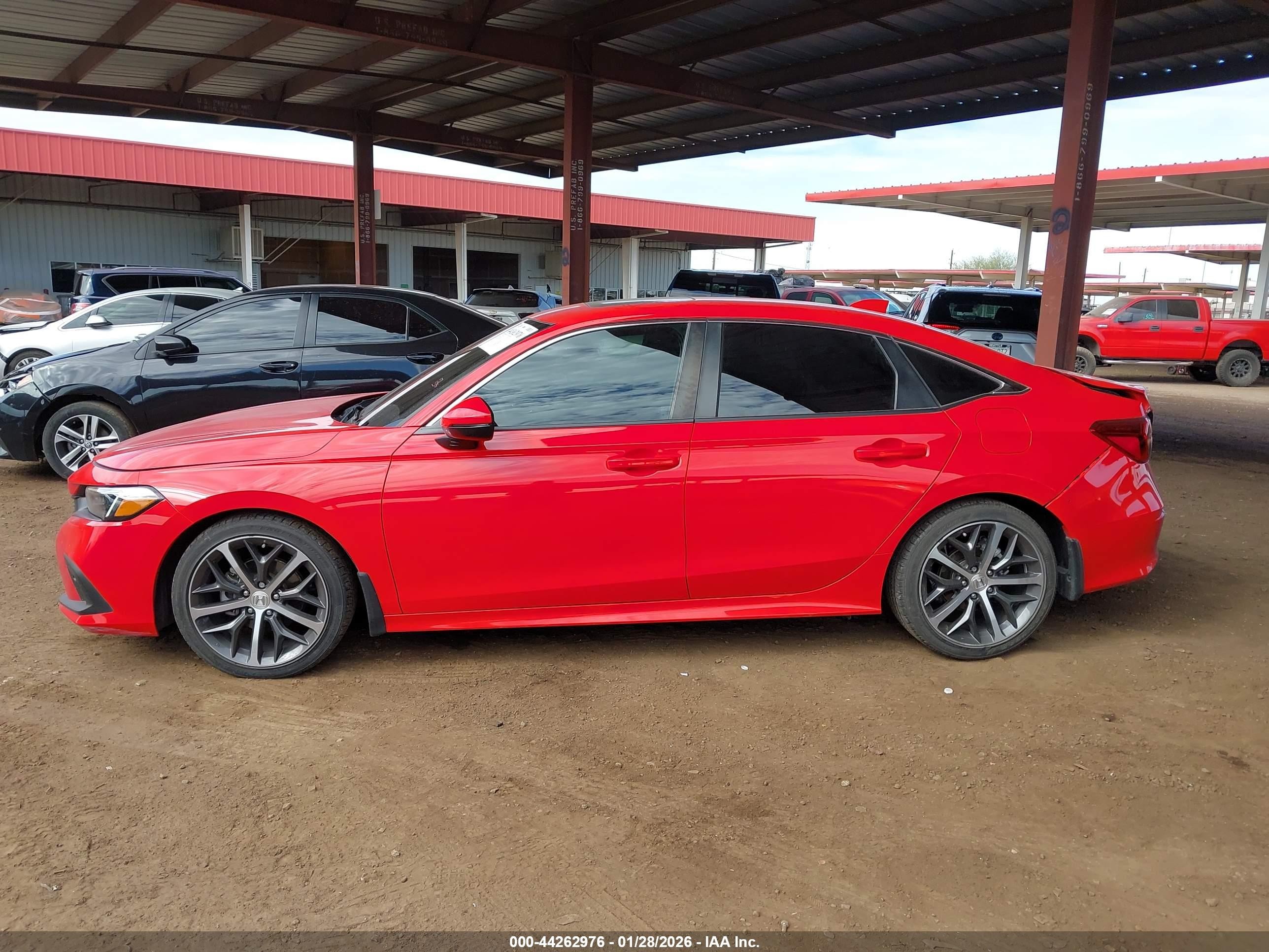 2023 Honda Civic Touring Red vin: 2HGFE1F90PH318537