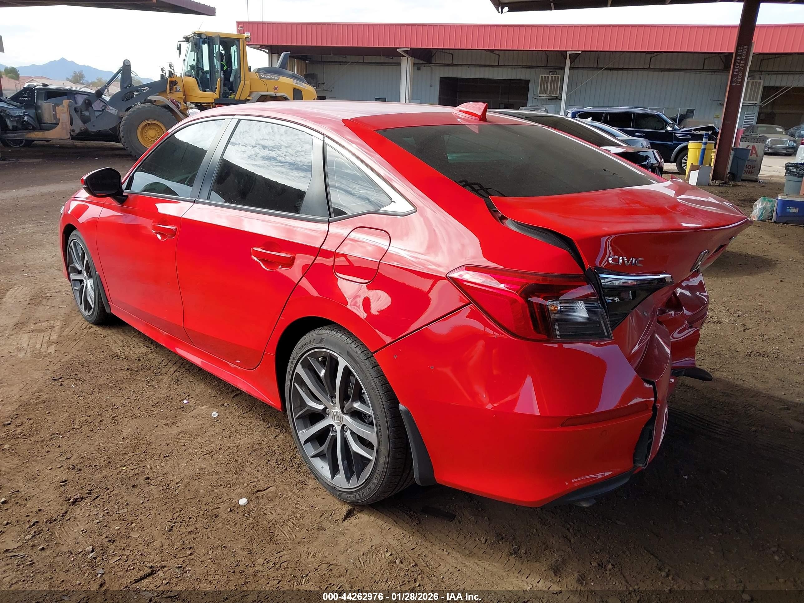2023 Honda Civic Touring Red vin: 2HGFE1F90PH318537
