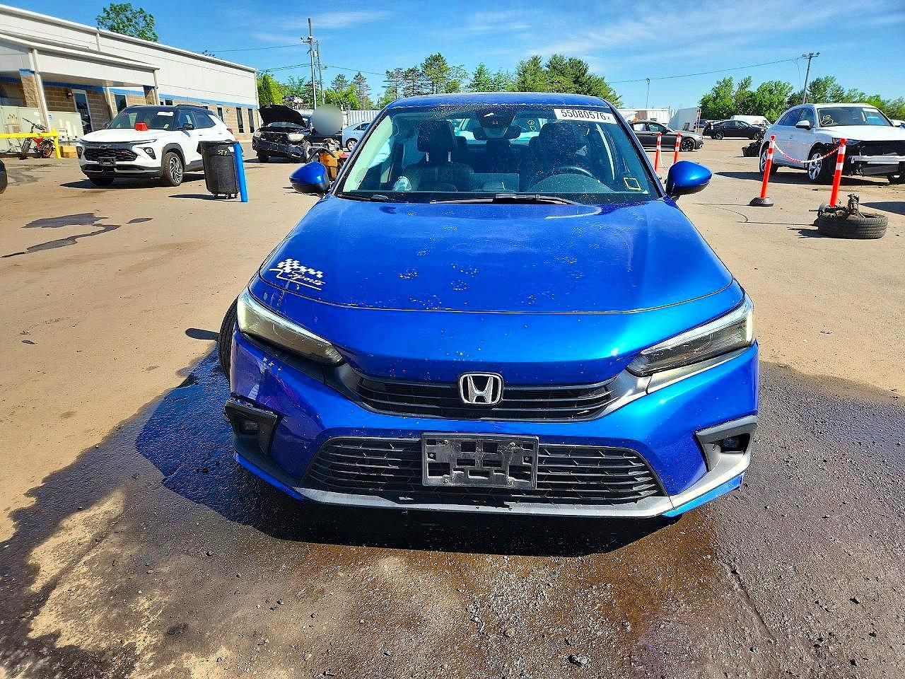 2023 Honda Civic Touring Blue vin: 2HGFE1F91PH319910
