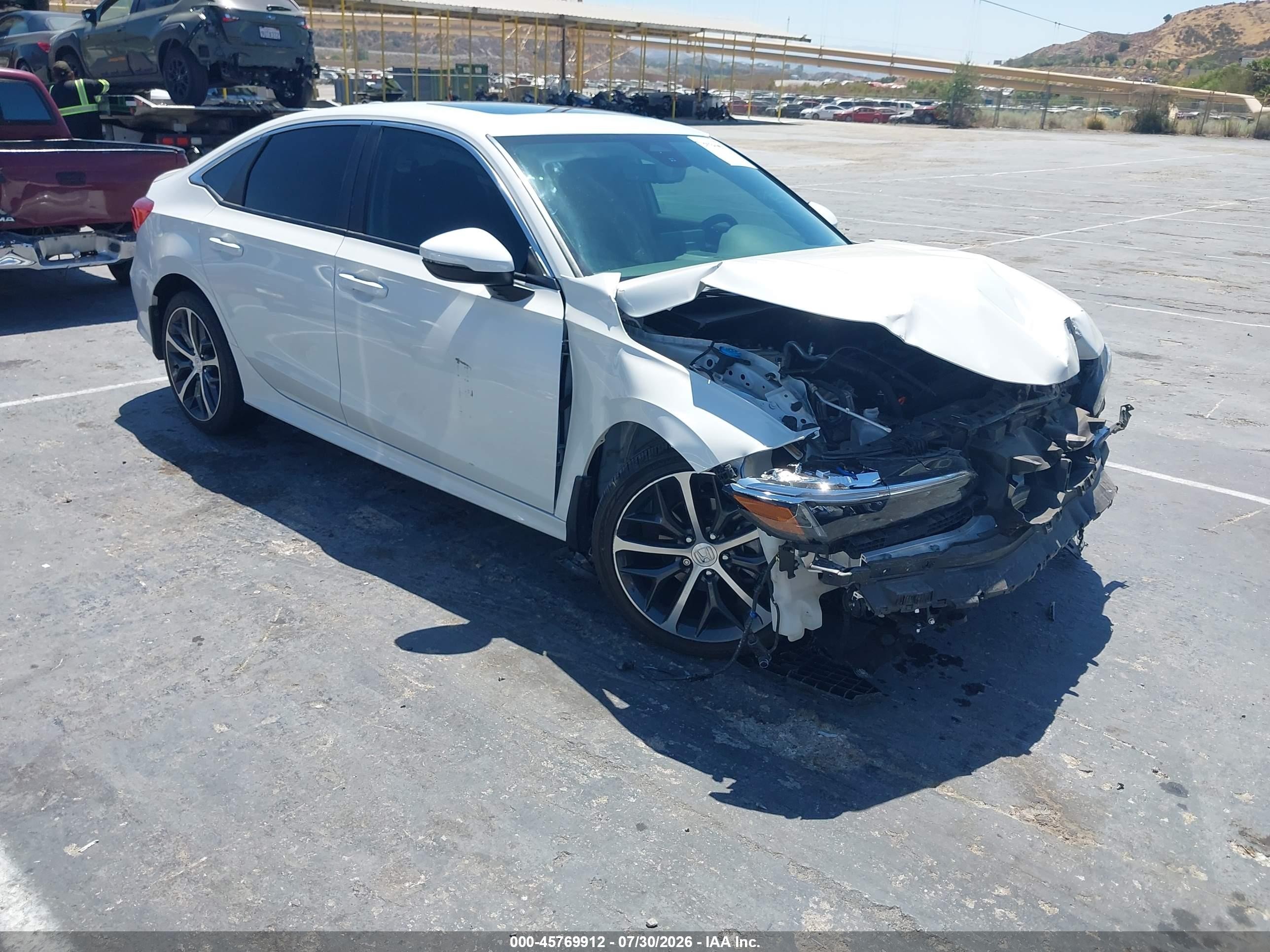 2024 Honda Civic Touring White vin: 2HGFE1F91RH317559