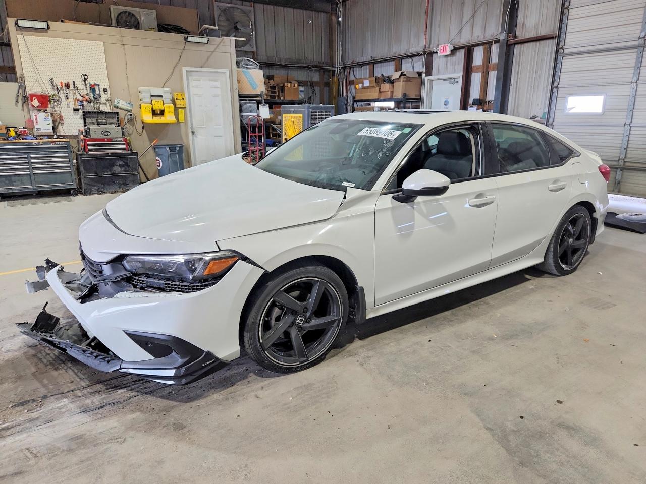 2022 Honda Civic Touring White vin: 2HGFE1F92NH313594
