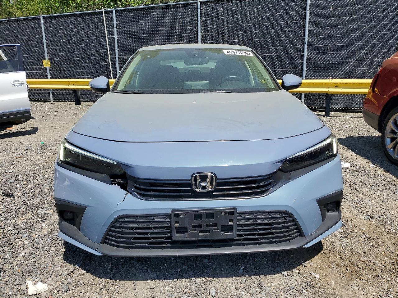 2022 Honda Civic Touring Серый vin: 2HGFE1F92NH327558
