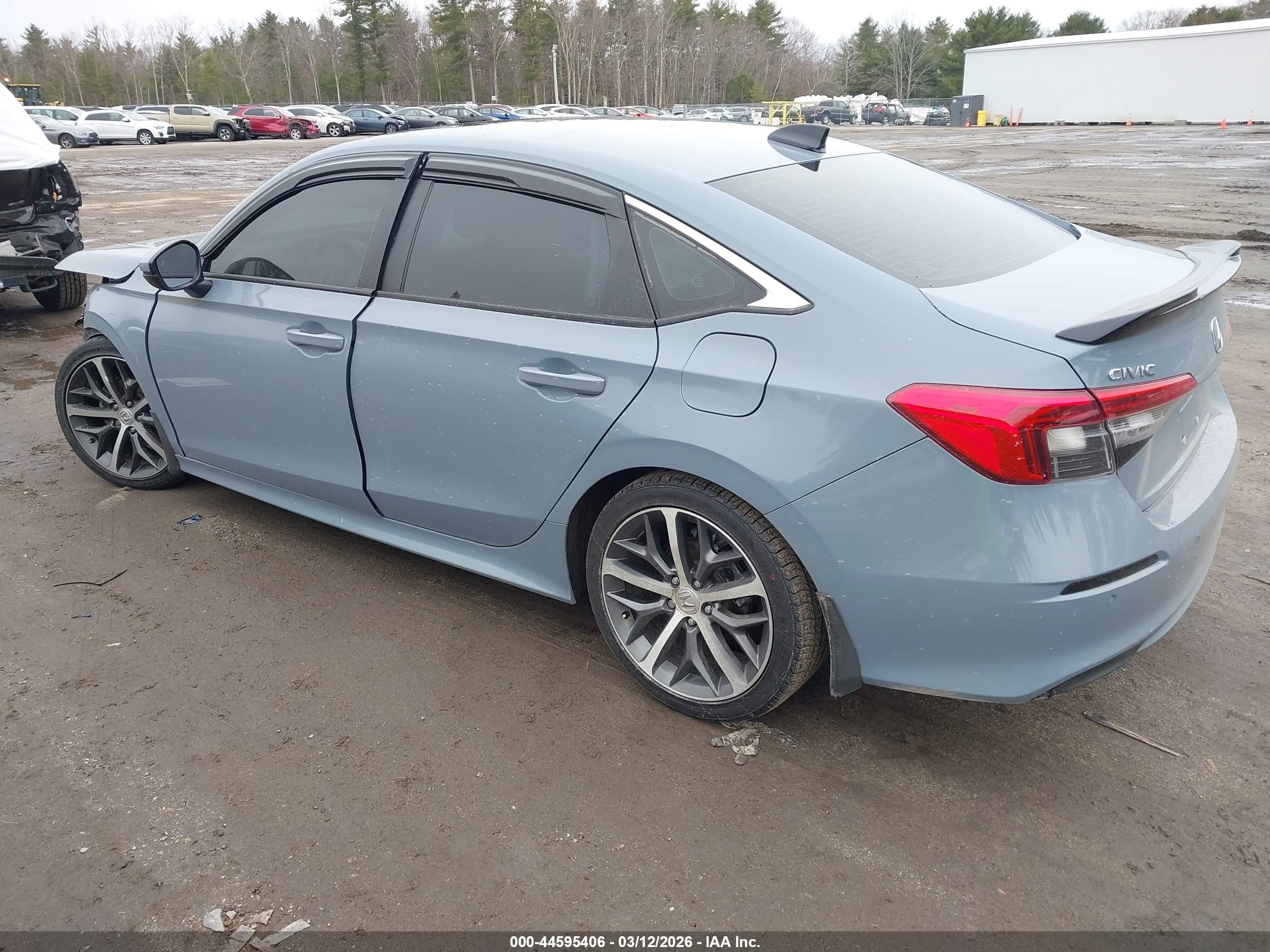 2022 Honda Civic Touring Gray vin: 2HGFE1F96NH309791
