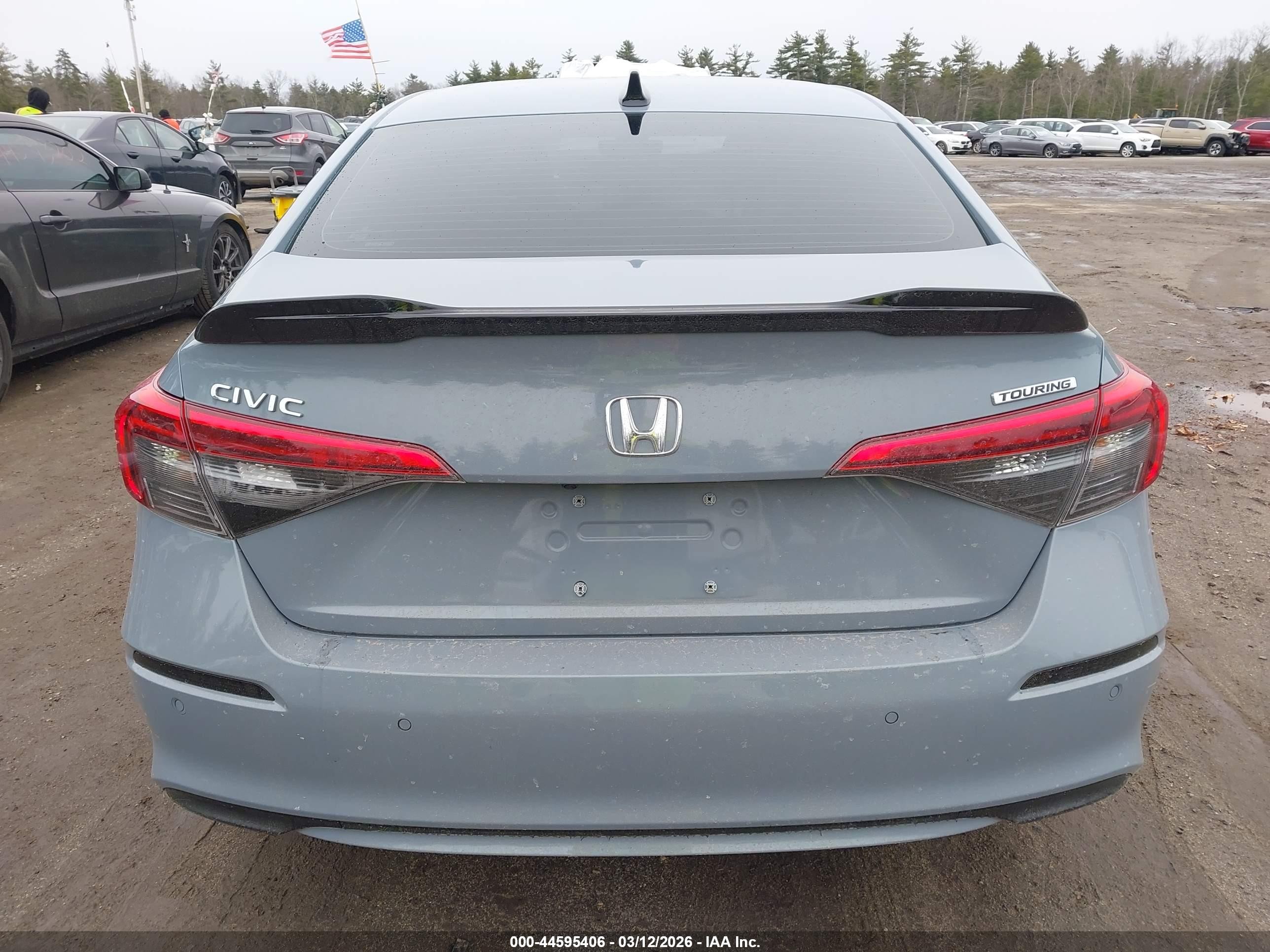 2022 Honda Civic Touring Gray vin: 2HGFE1F96NH309791