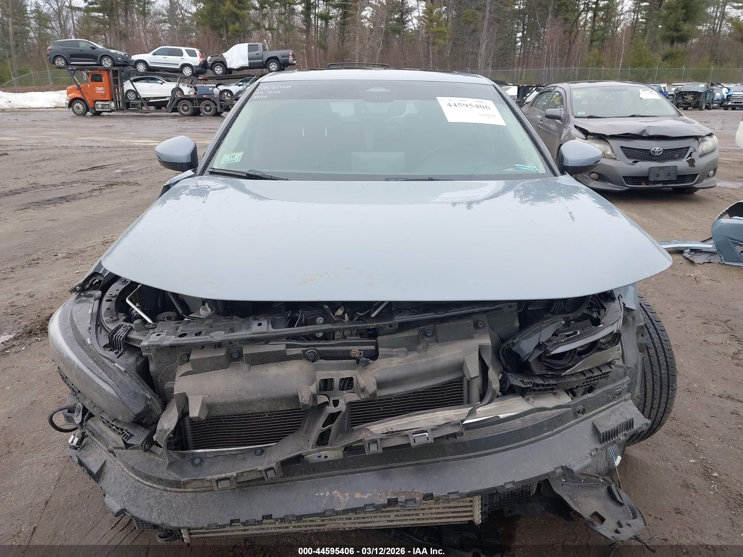 2022 Honda Civic Touring Gray vin: 2HGFE1F96NH309791