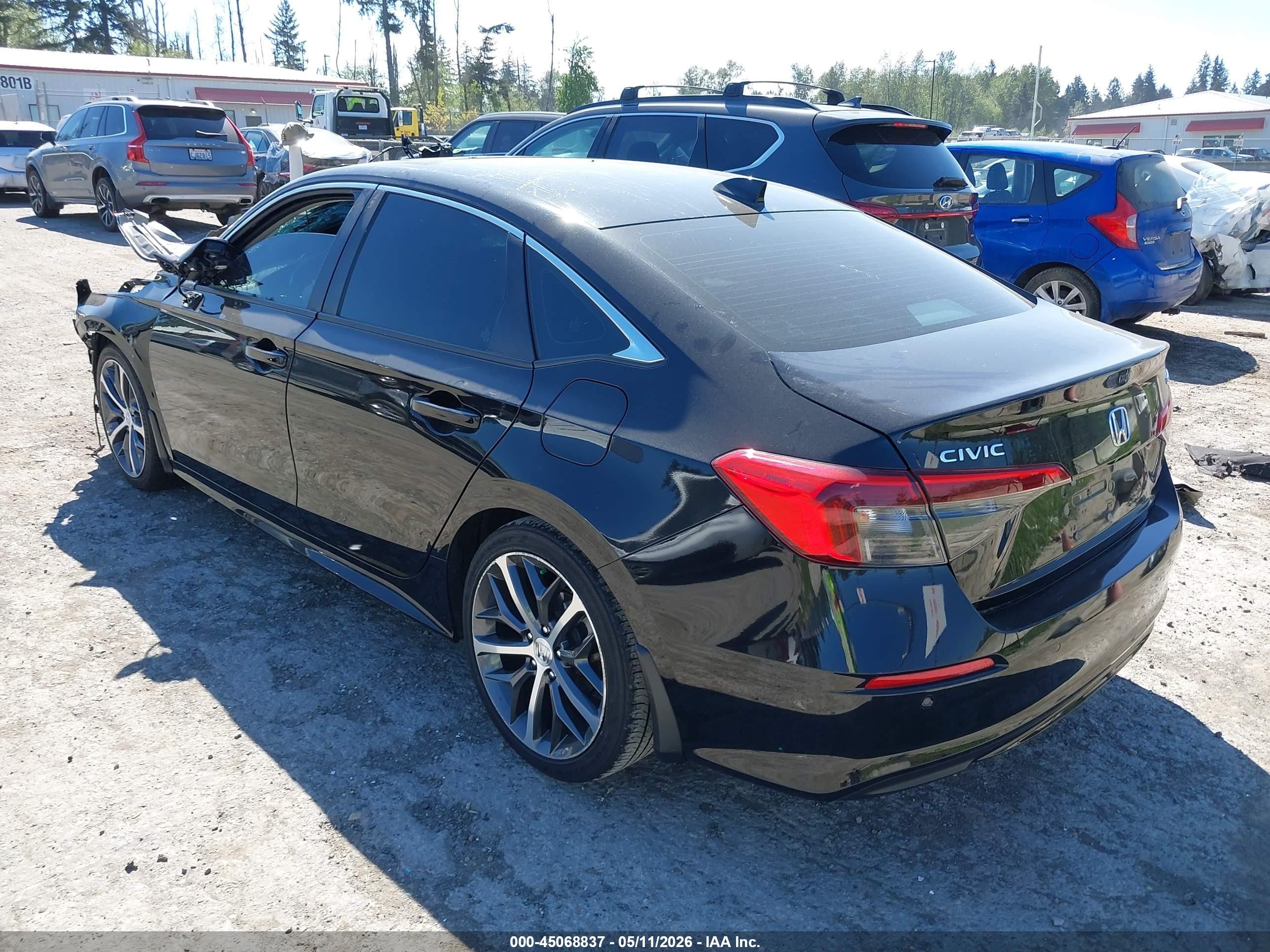 2022 Honda Civic Touring Black vin: 2HGFE1F96NH326509