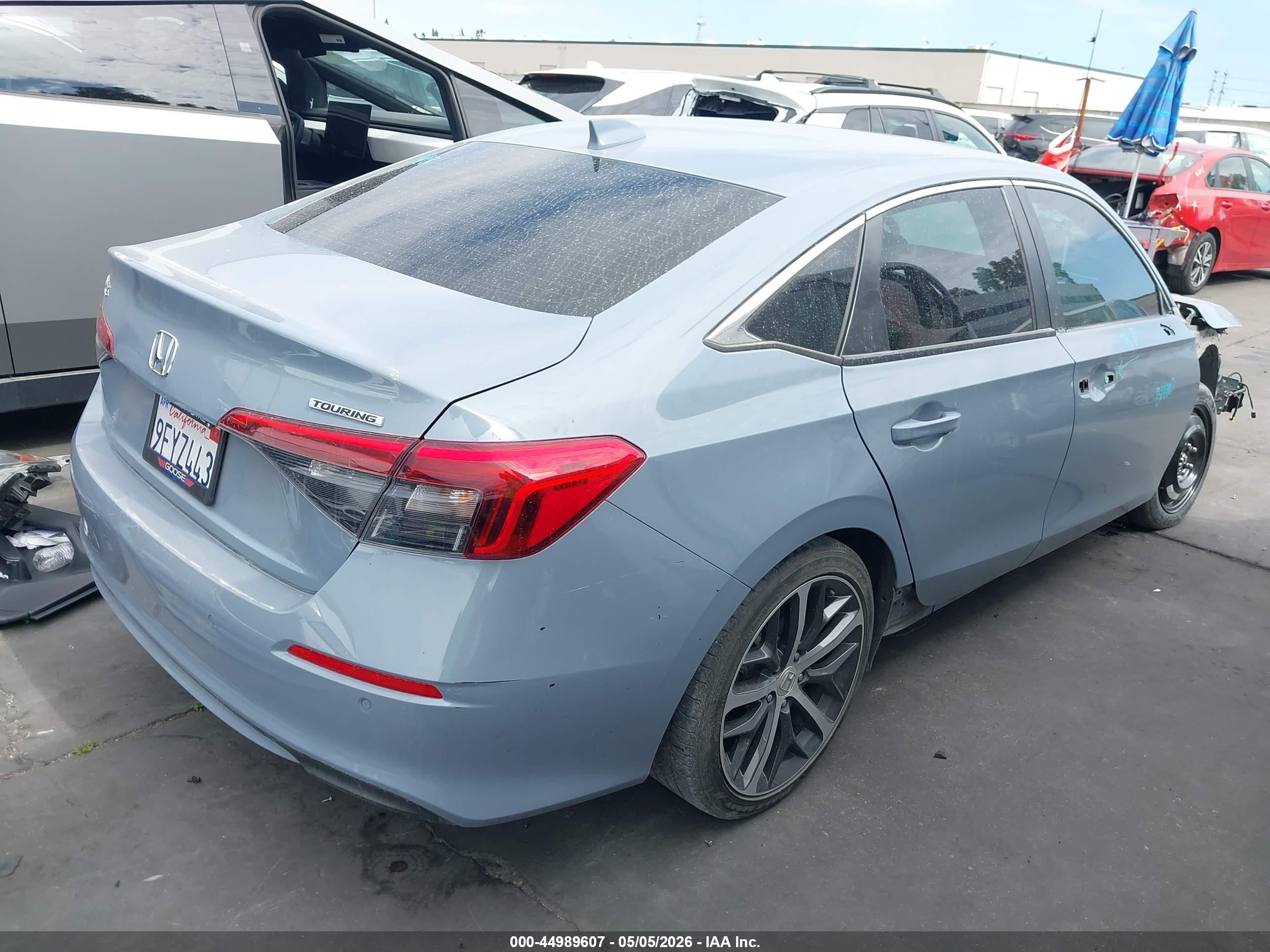 2023 Honda Civic Touring Gray vin: 2HGFE1F98PH308404
