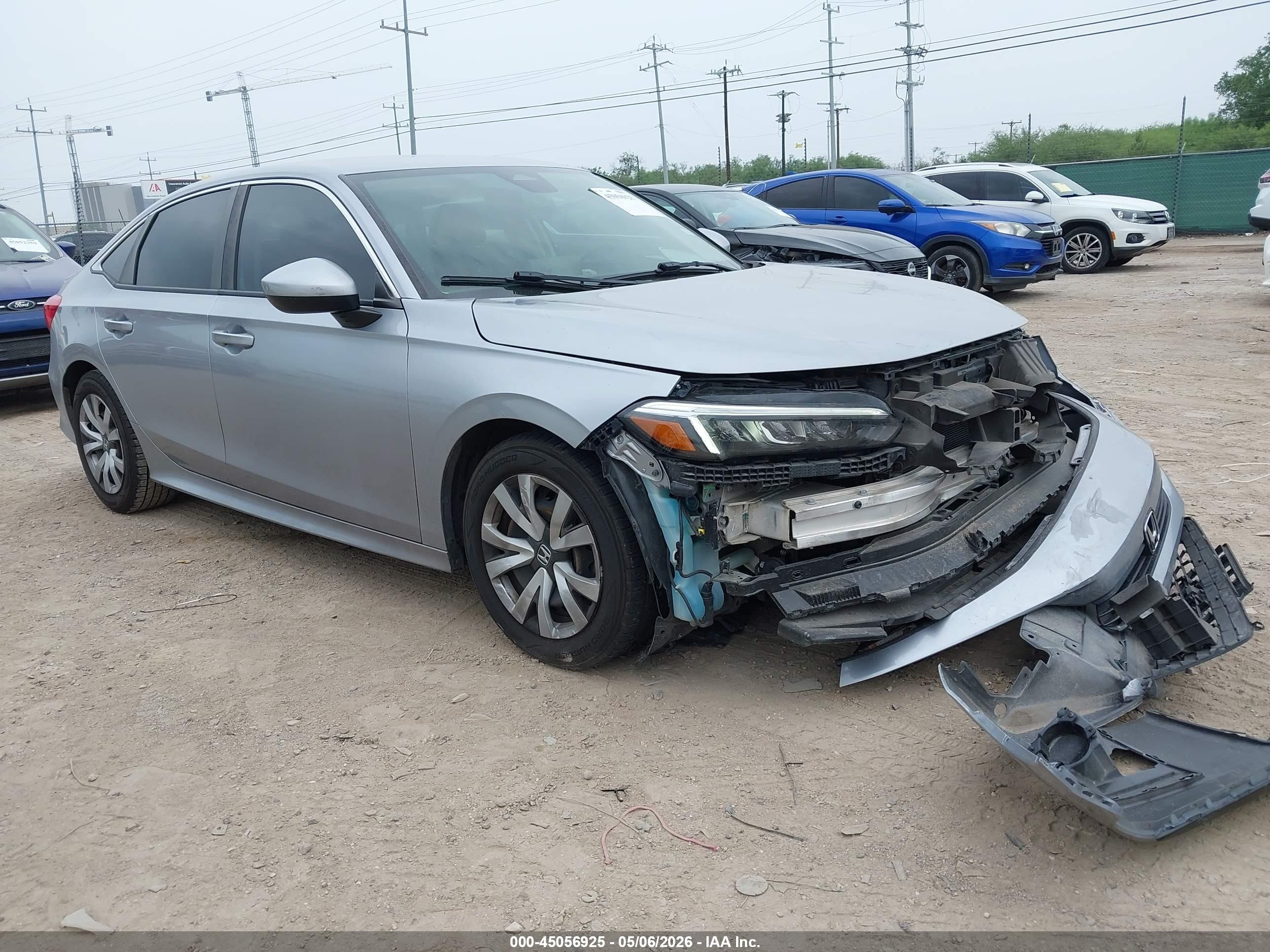 2022 Honda Civic Lx Silver vin: 2HGFE2F20NH532191