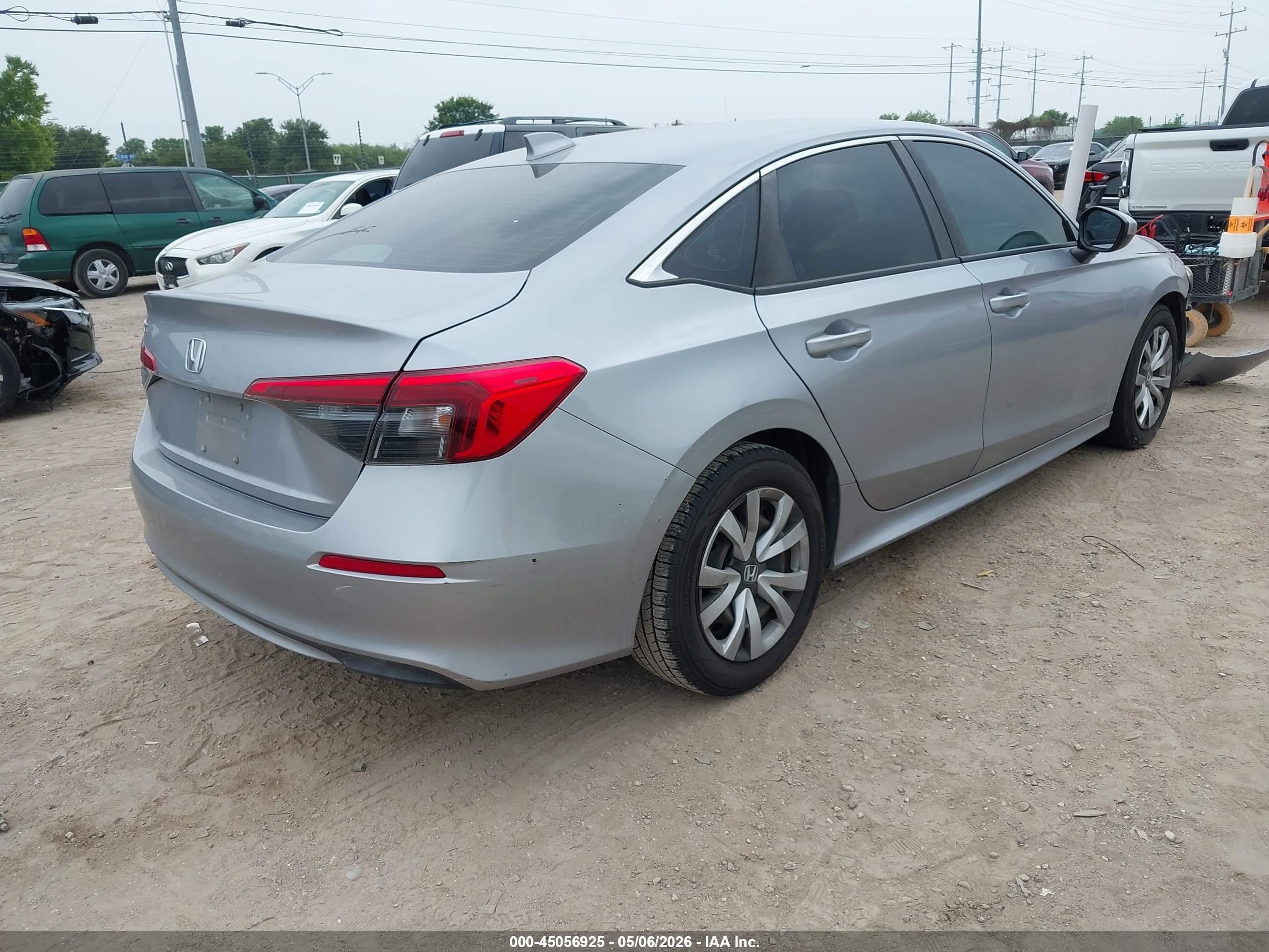 2022 Honda Civic Lx Silver vin: 2HGFE2F20NH532191