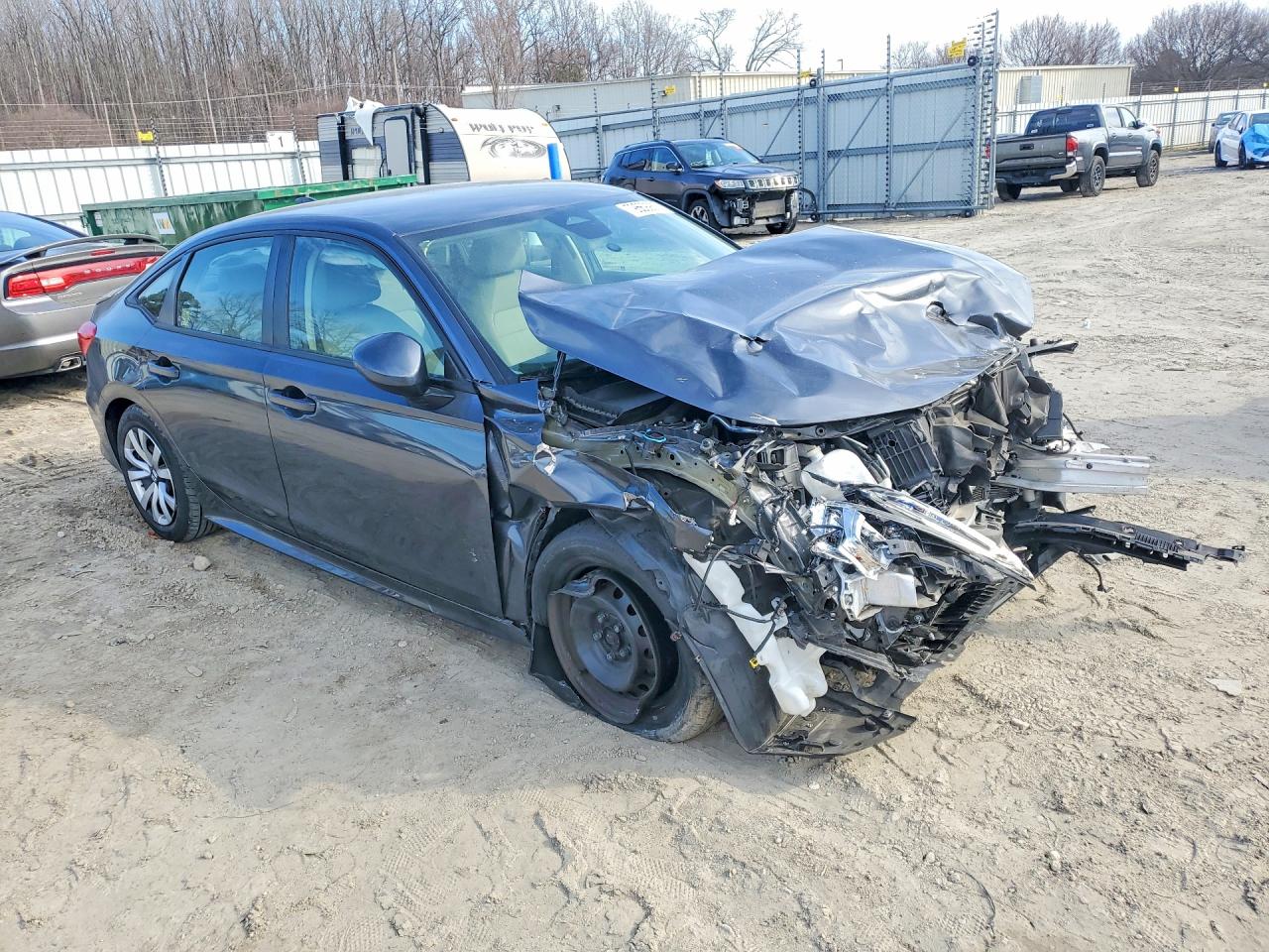 2022 Honda Civic Lx Gray vin: 2HGFE2F20NH543448