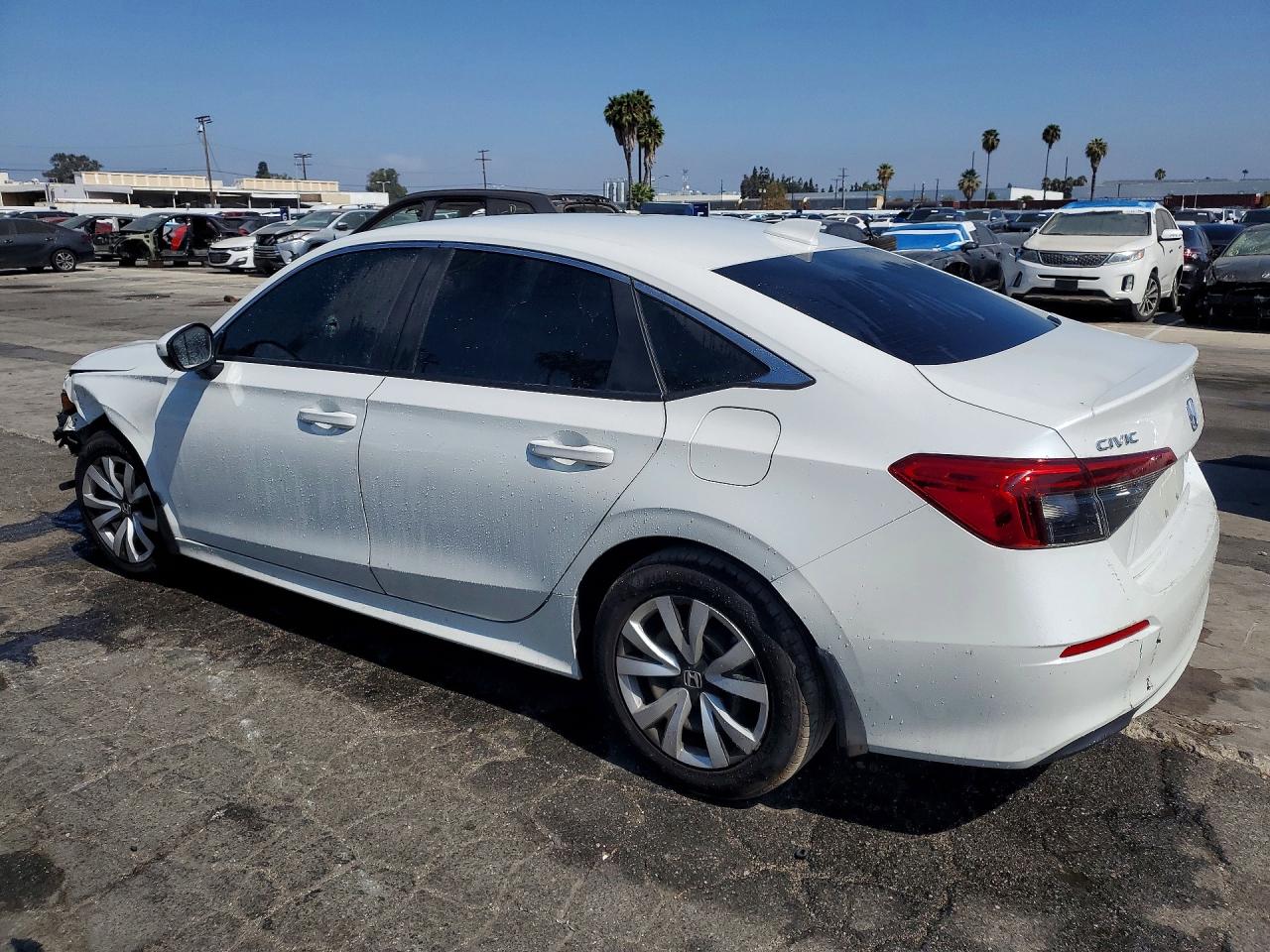 2022 Honda Civic Lx White vin: 2HGFE2F20NH544454