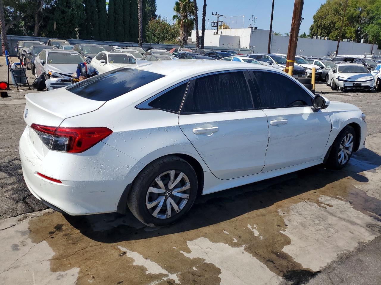 2022 Honda Civic Lx White vin: 2HGFE2F20NH544454