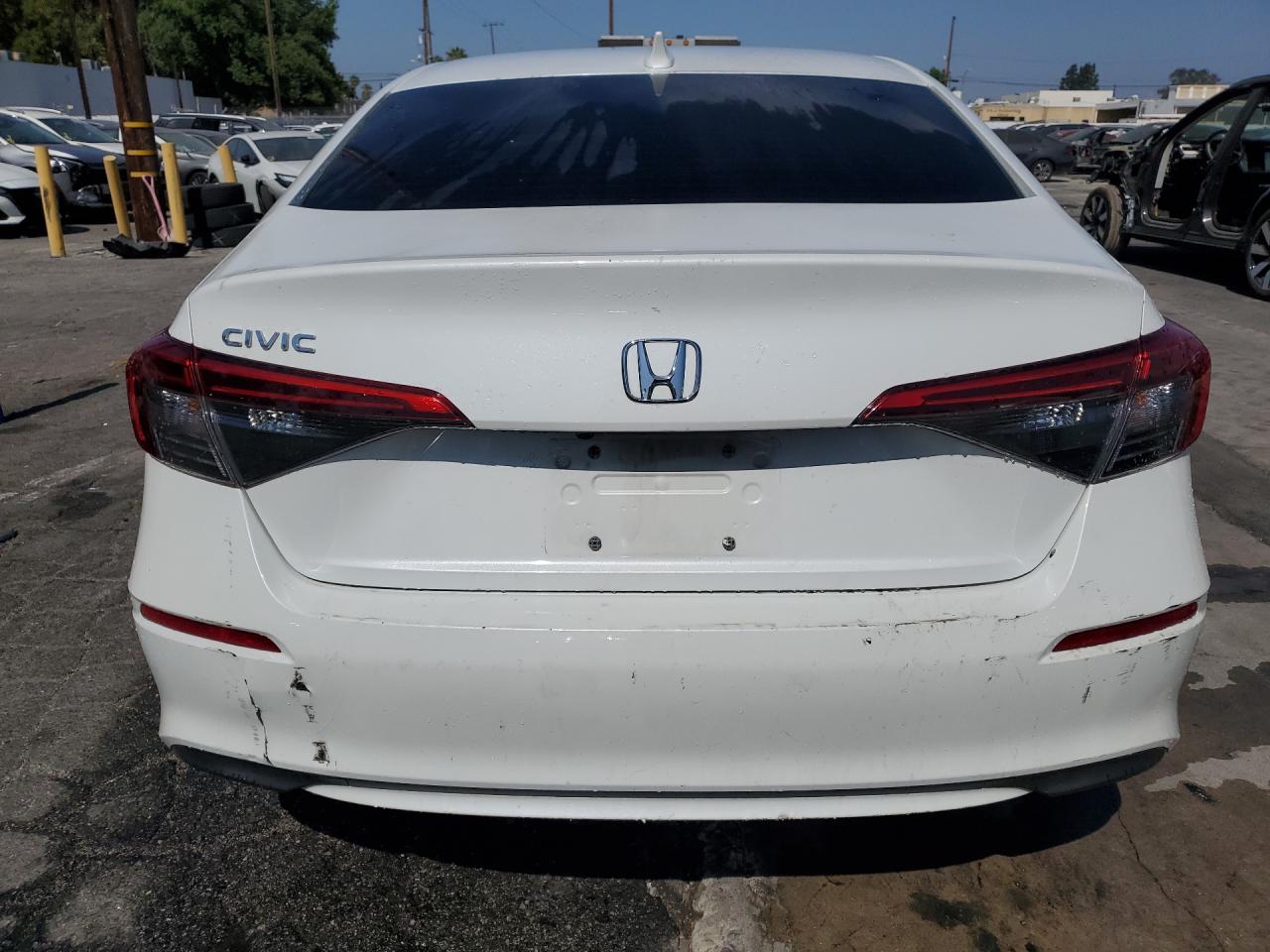 2022 Honda Civic Lx White vin: 2HGFE2F20NH544454 Damage: Rear Bumper, Multiple Scratches Heavy, 3