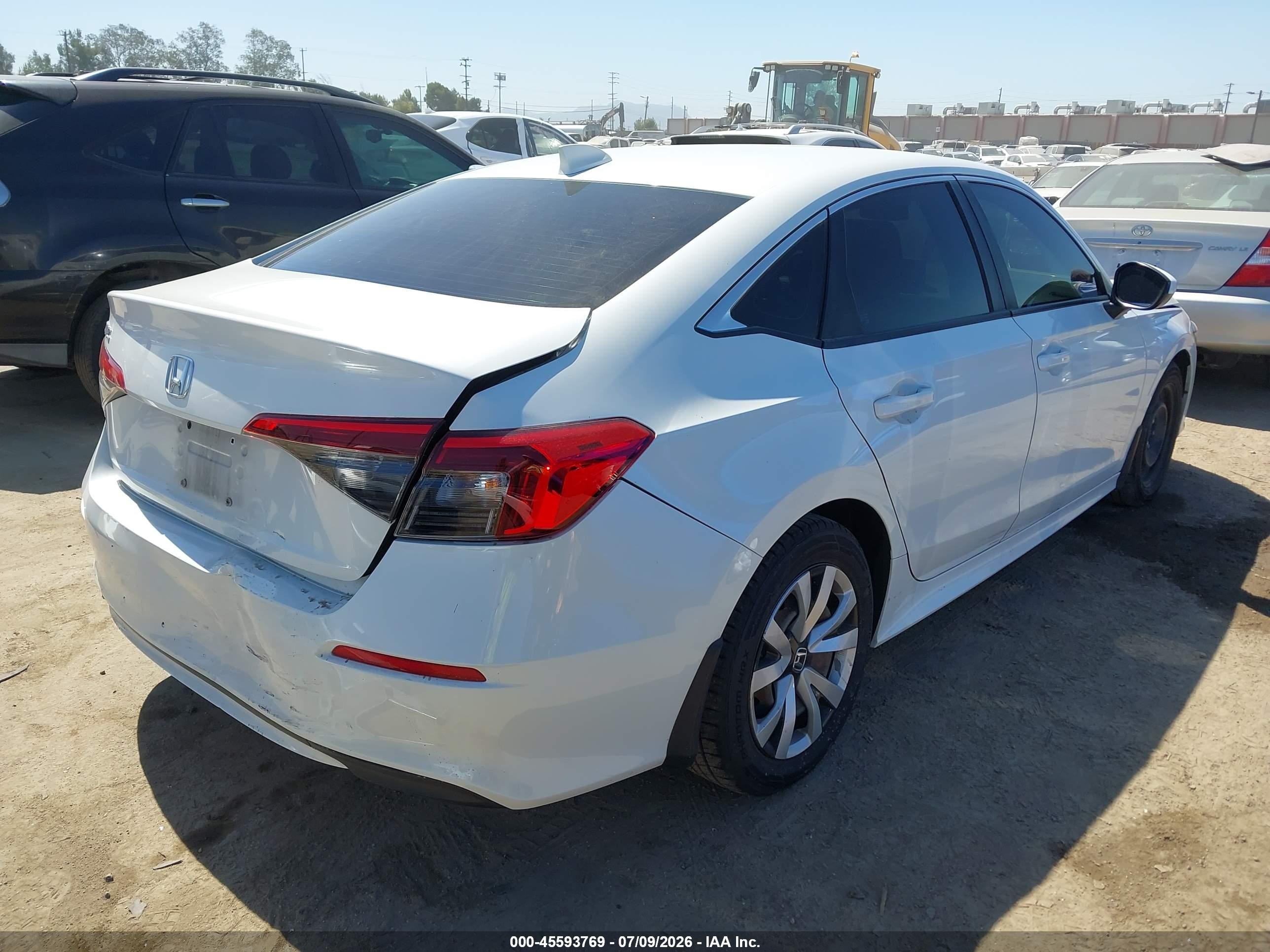 2023 Honda Civic Lx White vin: 2HGFE2F20PH550046