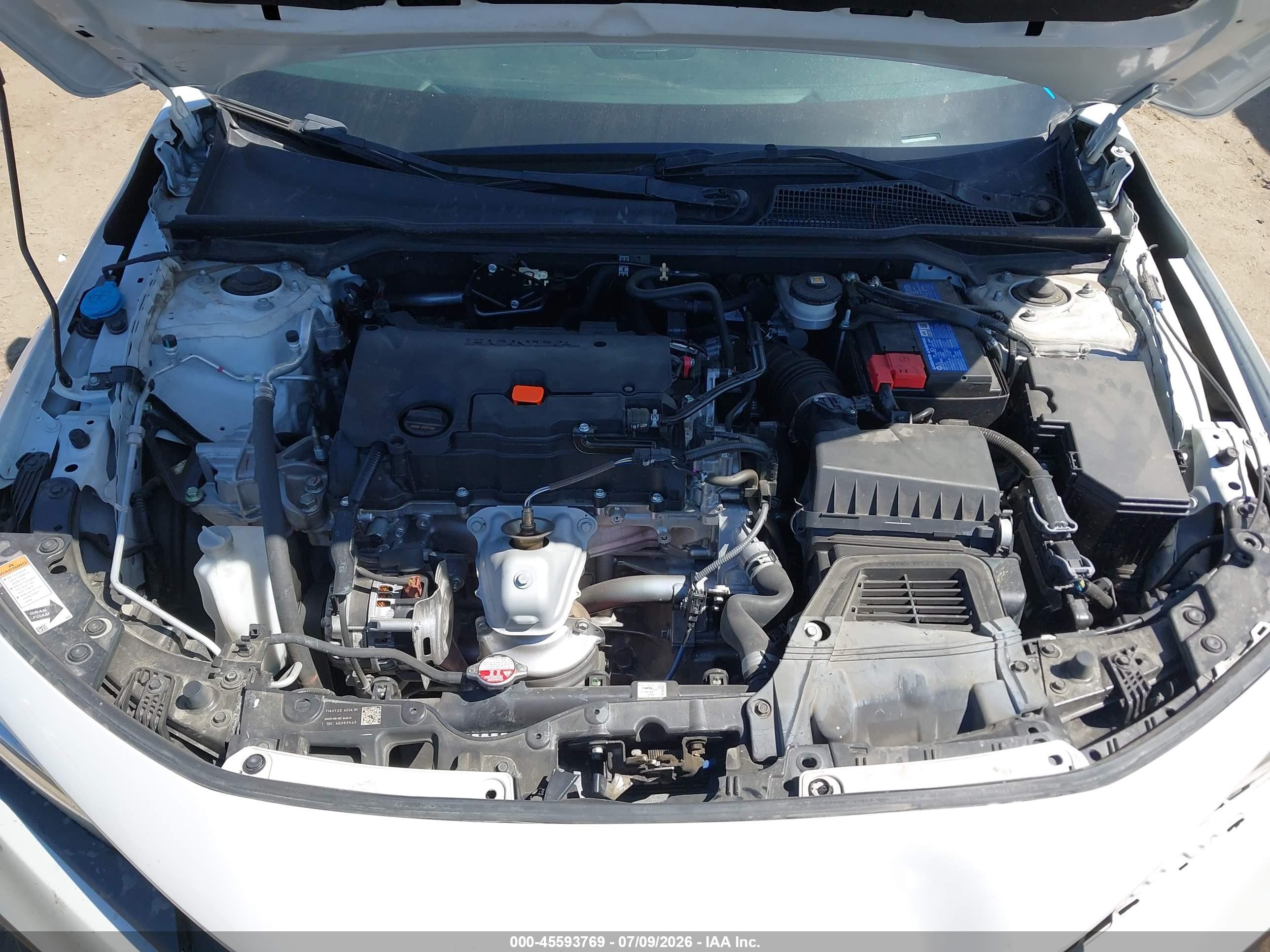 2023 Honda Civic Lx White vin: 2HGFE2F20PH550046