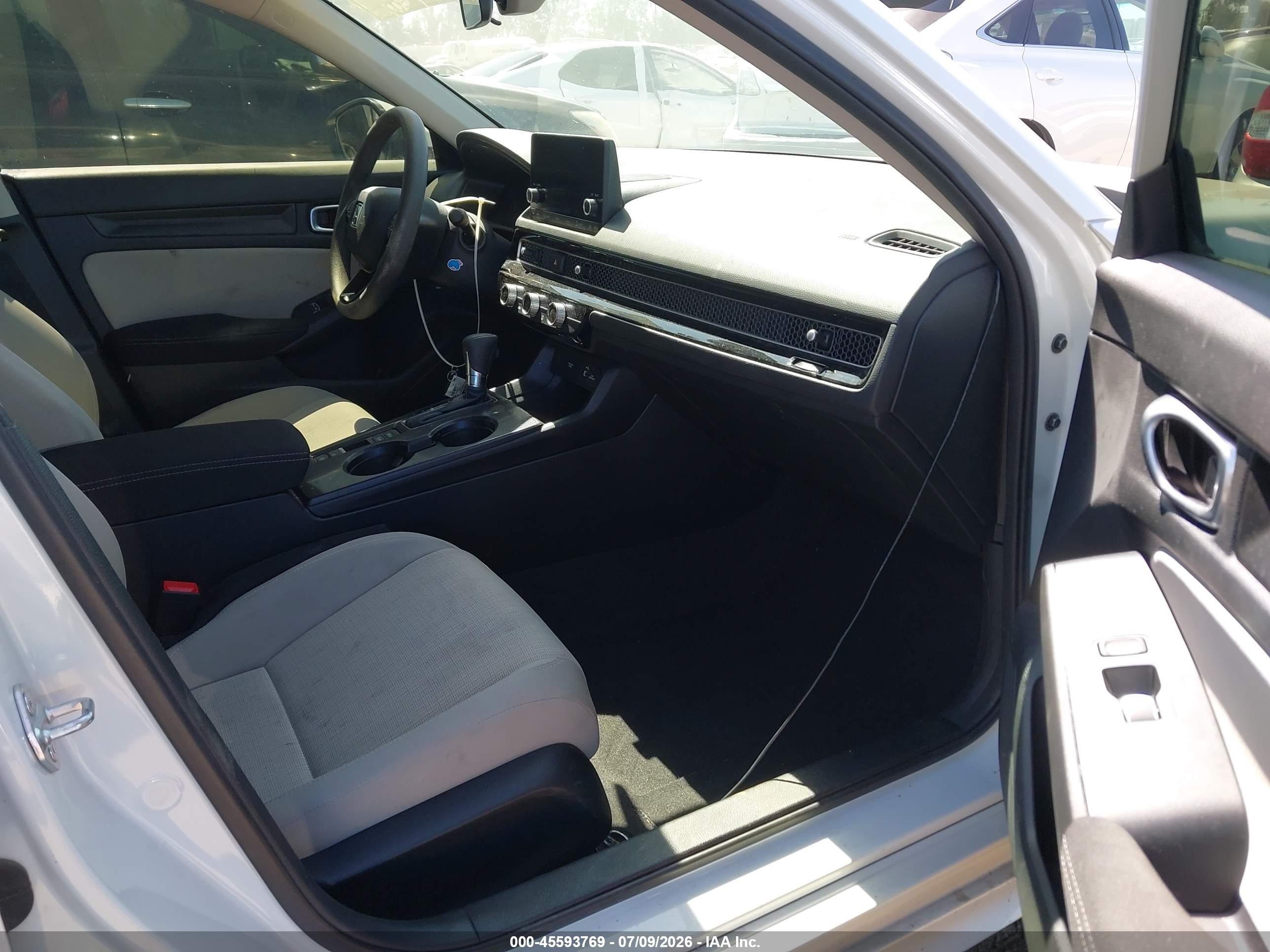 2023 Honda Civic Lx White vin: 2HGFE2F20PH550046