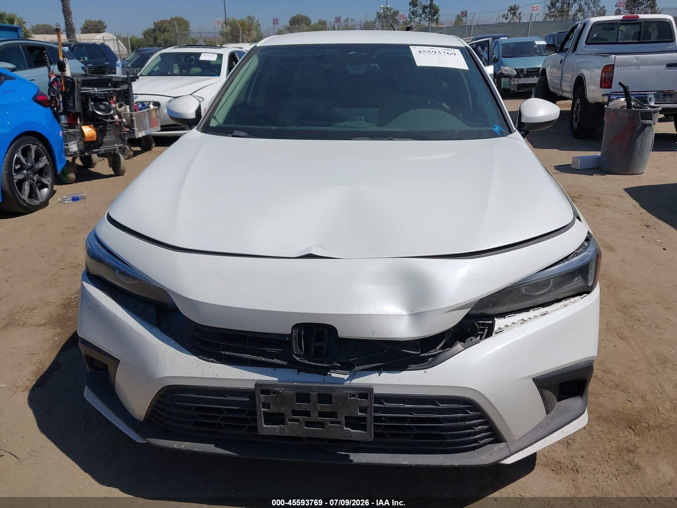 2023 Honda Civic Lx White vin: 2HGFE2F20PH550046