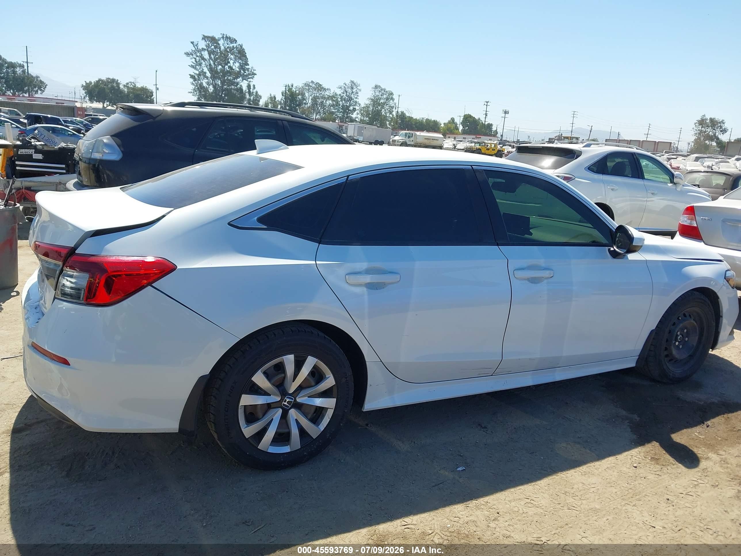 2023 Honda Civic Lx White vin: 2HGFE2F20PH550046