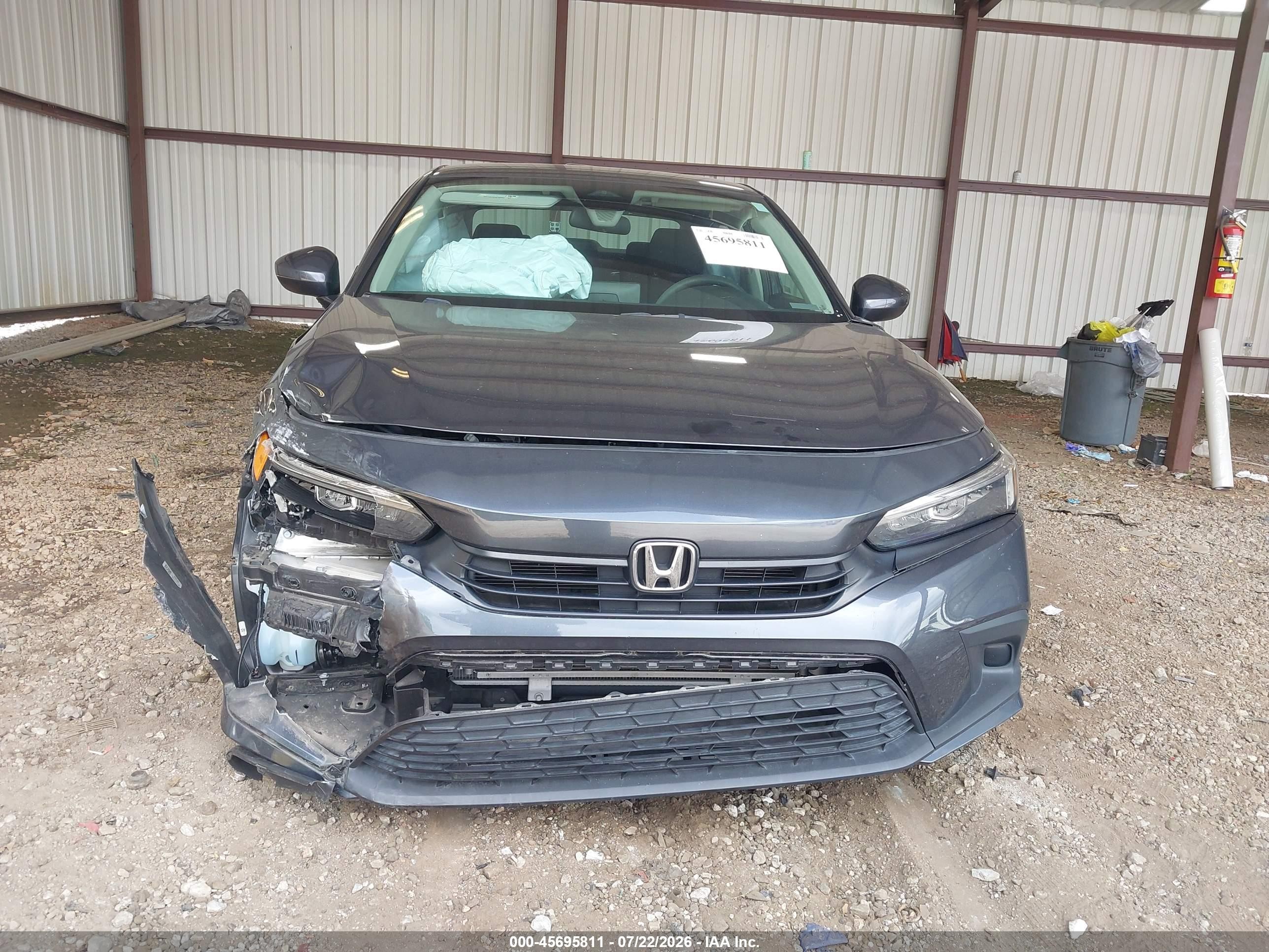 2024 Honda Civic Lx Gray vin: 2HGFE2F20RH515171