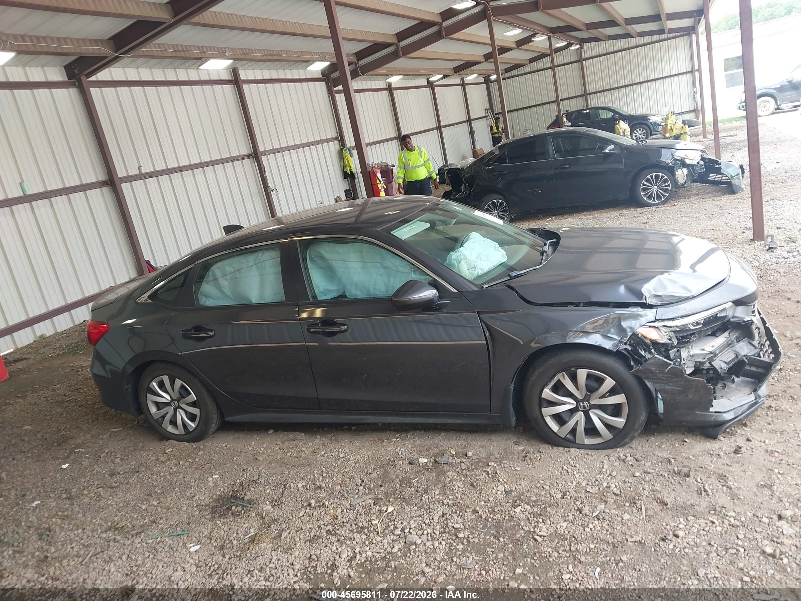 2024 Honda Civic Lx Gray vin: 2HGFE2F20RH515171