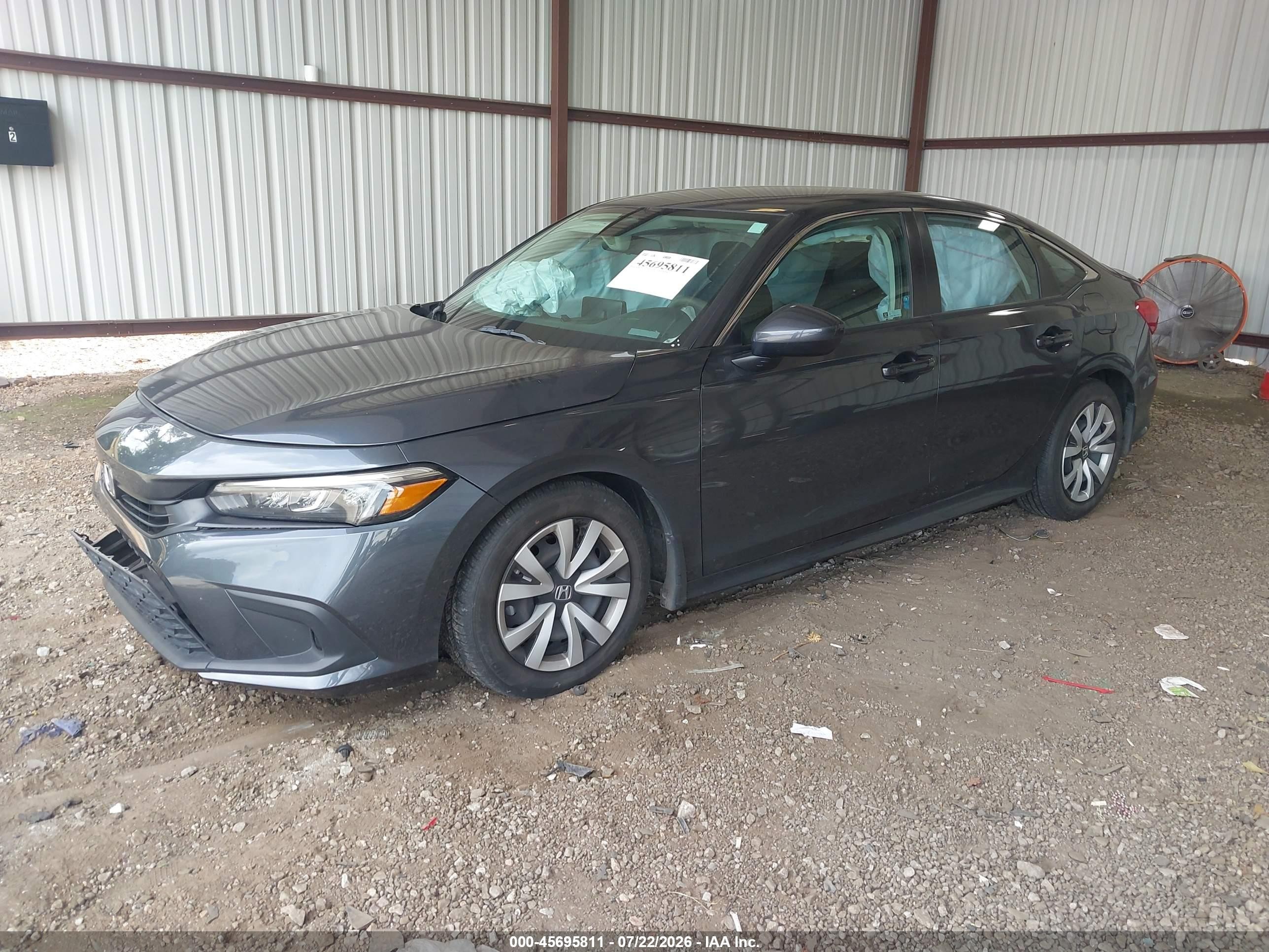2024 Honda Civic Lx Gray vin: 2HGFE2F20RH515171