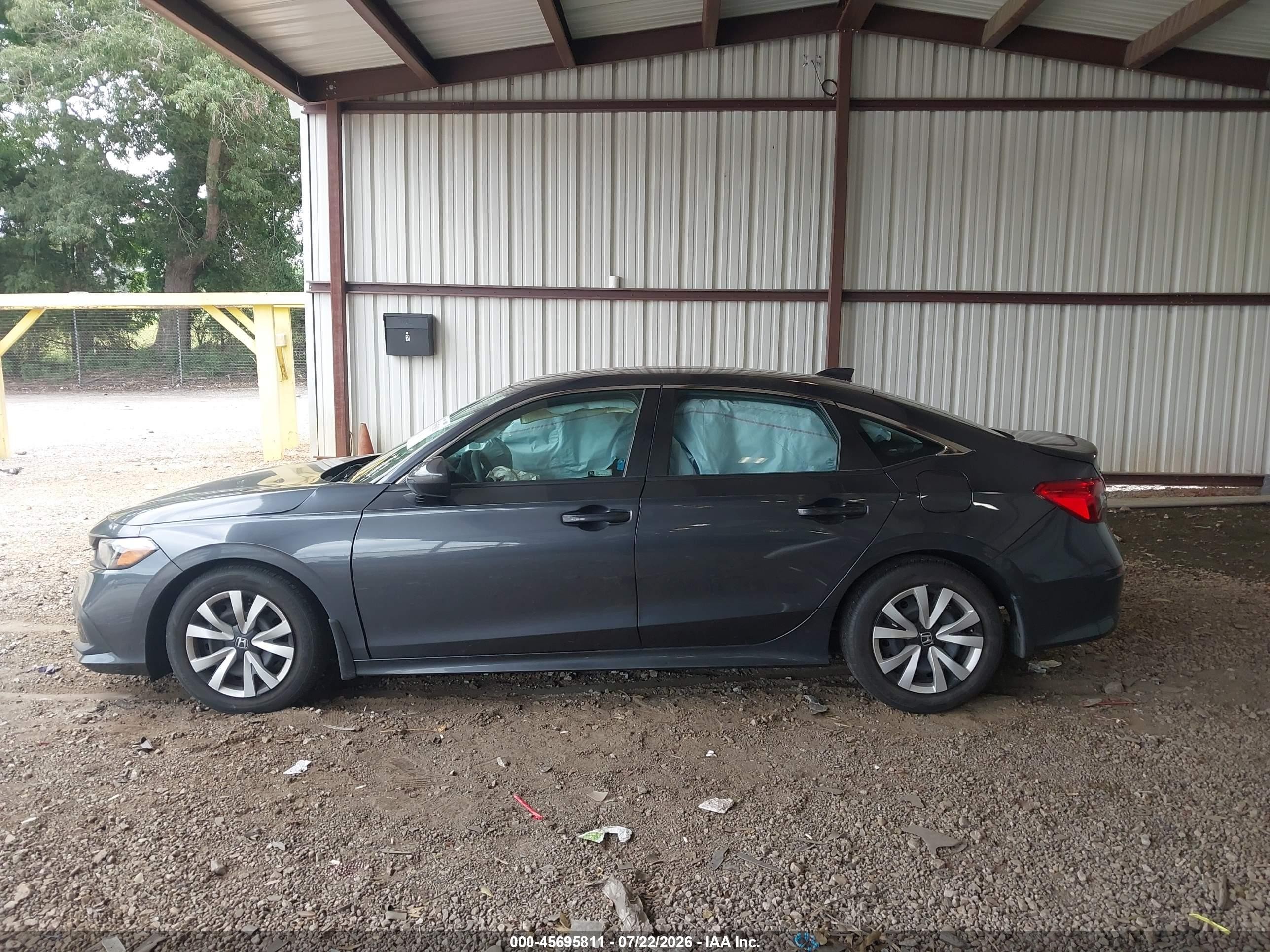 2024 Honda Civic Lx Gray vin: 2HGFE2F20RH515171