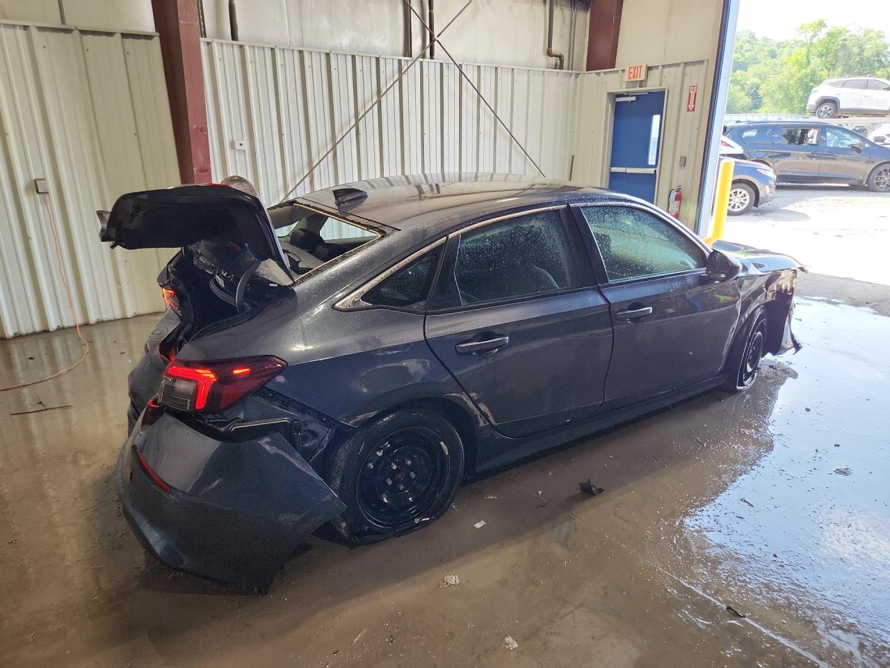 2025 Honda Civic Lx Gray vin: 2HGFE2F22SH596986 Damage: Right Tail Light, Broken, Replacement Required