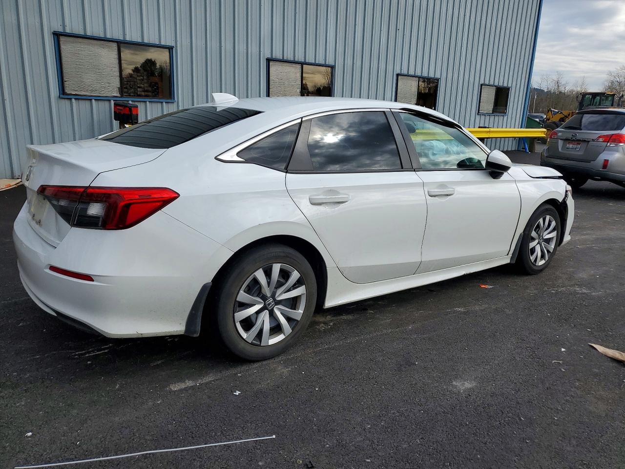 2022 Honda Civic Lx White vin: 2HGFE2F23NH536607