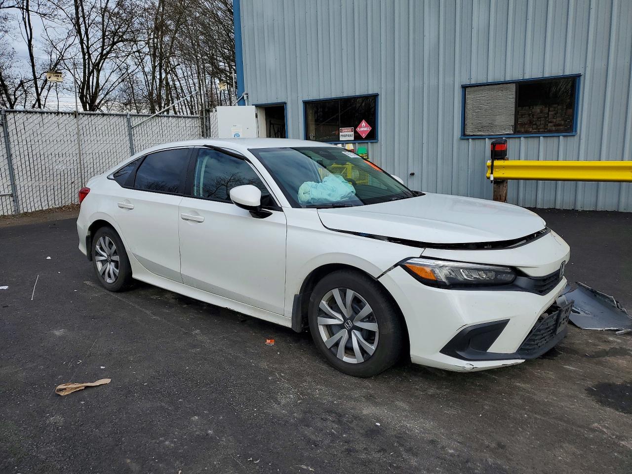 2022 Honda Civic Lx White vin: 2HGFE2F23NH536607