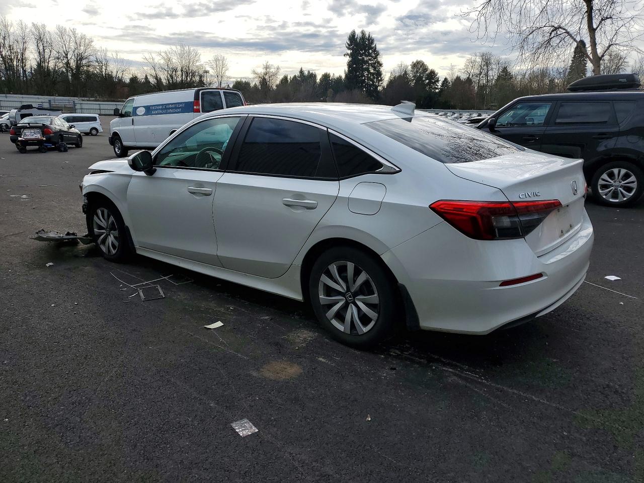 2022 Honda Civic Lx White vin: 2HGFE2F23NH536607