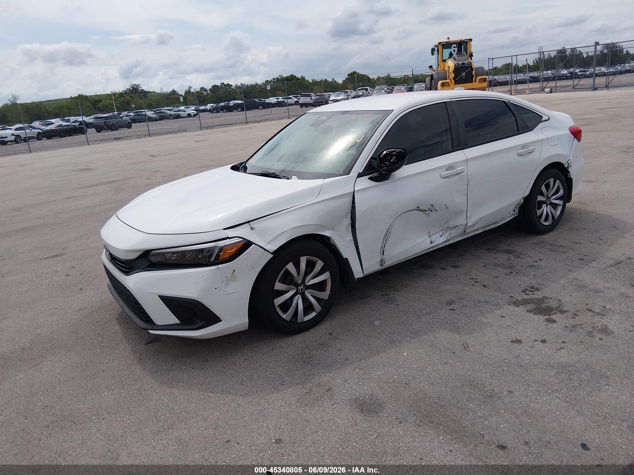 2023 Honda Civic Lx Белый vin: 2HGFE2F23PH533144