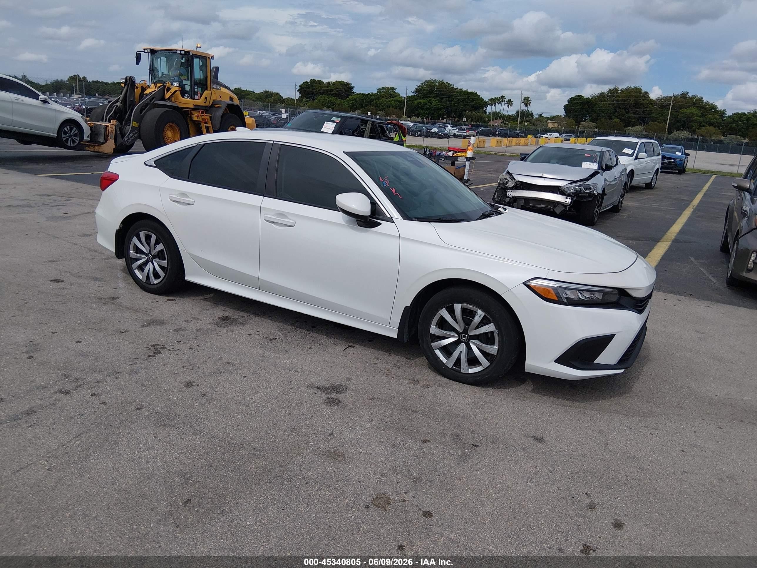 2023 Honda Civic Lx Белый vin: 2HGFE2F23PH533144