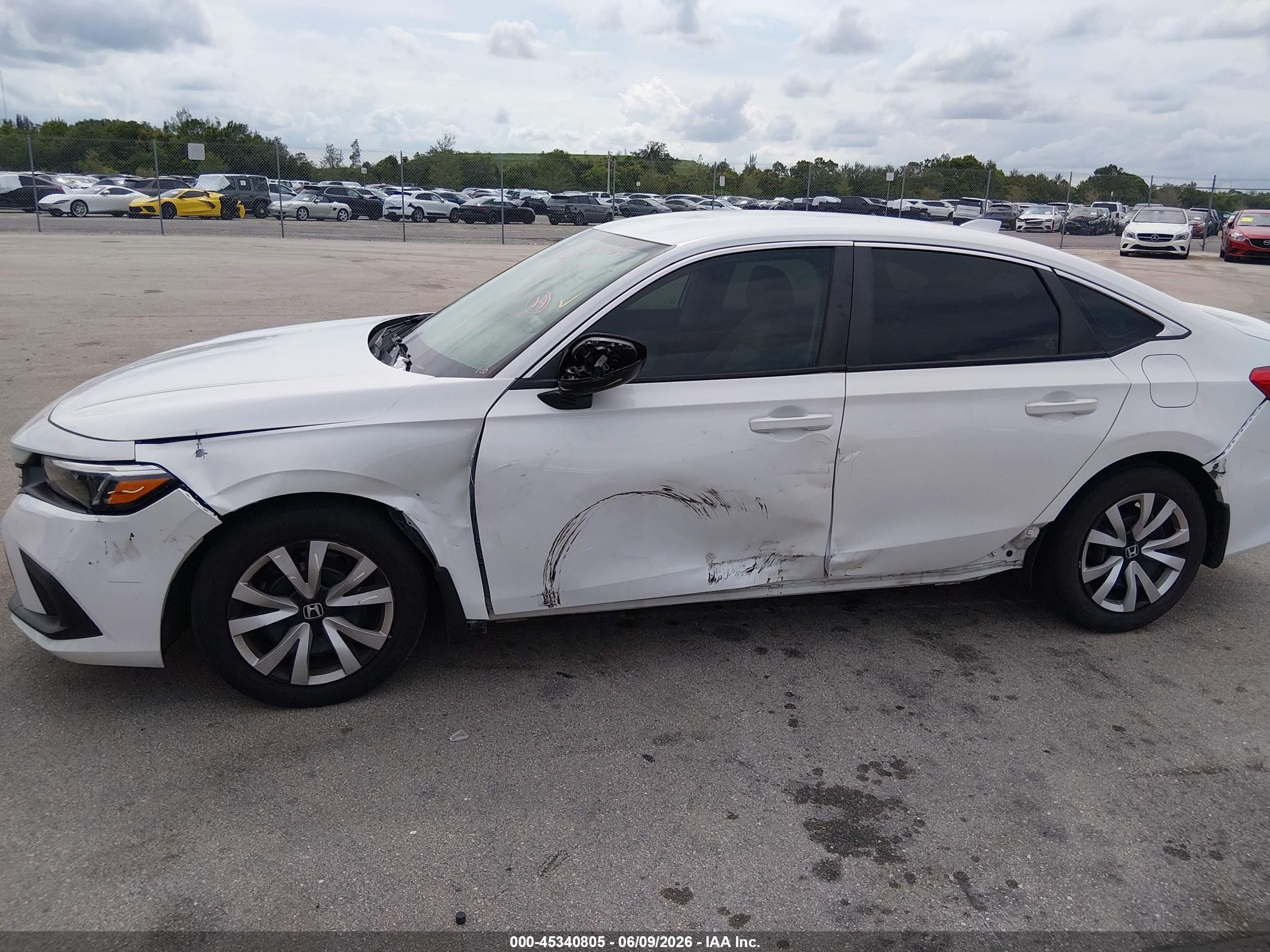 2023 Honda Civic Lx Белый vin: 2HGFE2F23PH533144