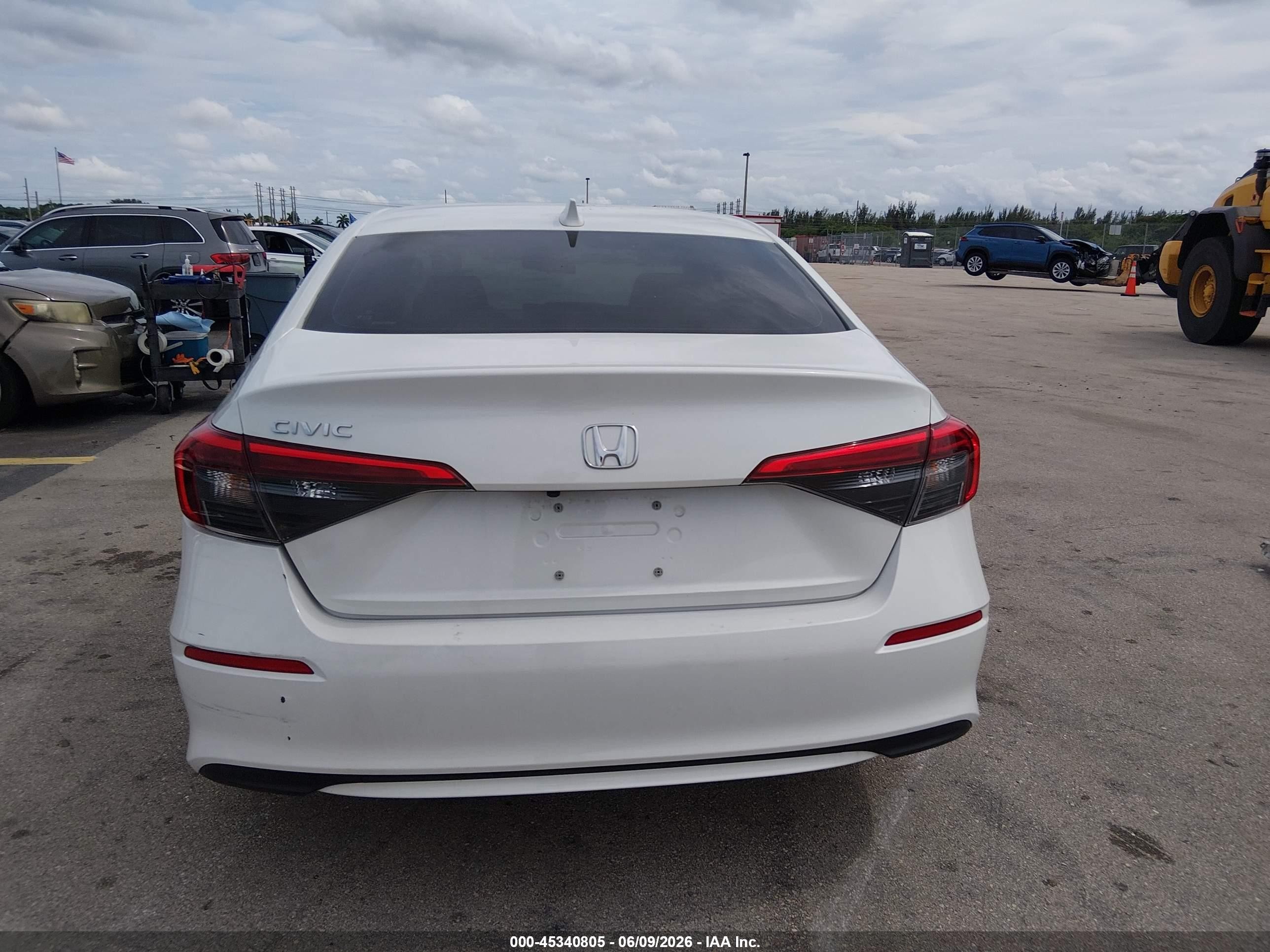 2023 Honda Civic Lx Белый vin: 2HGFE2F23PH533144