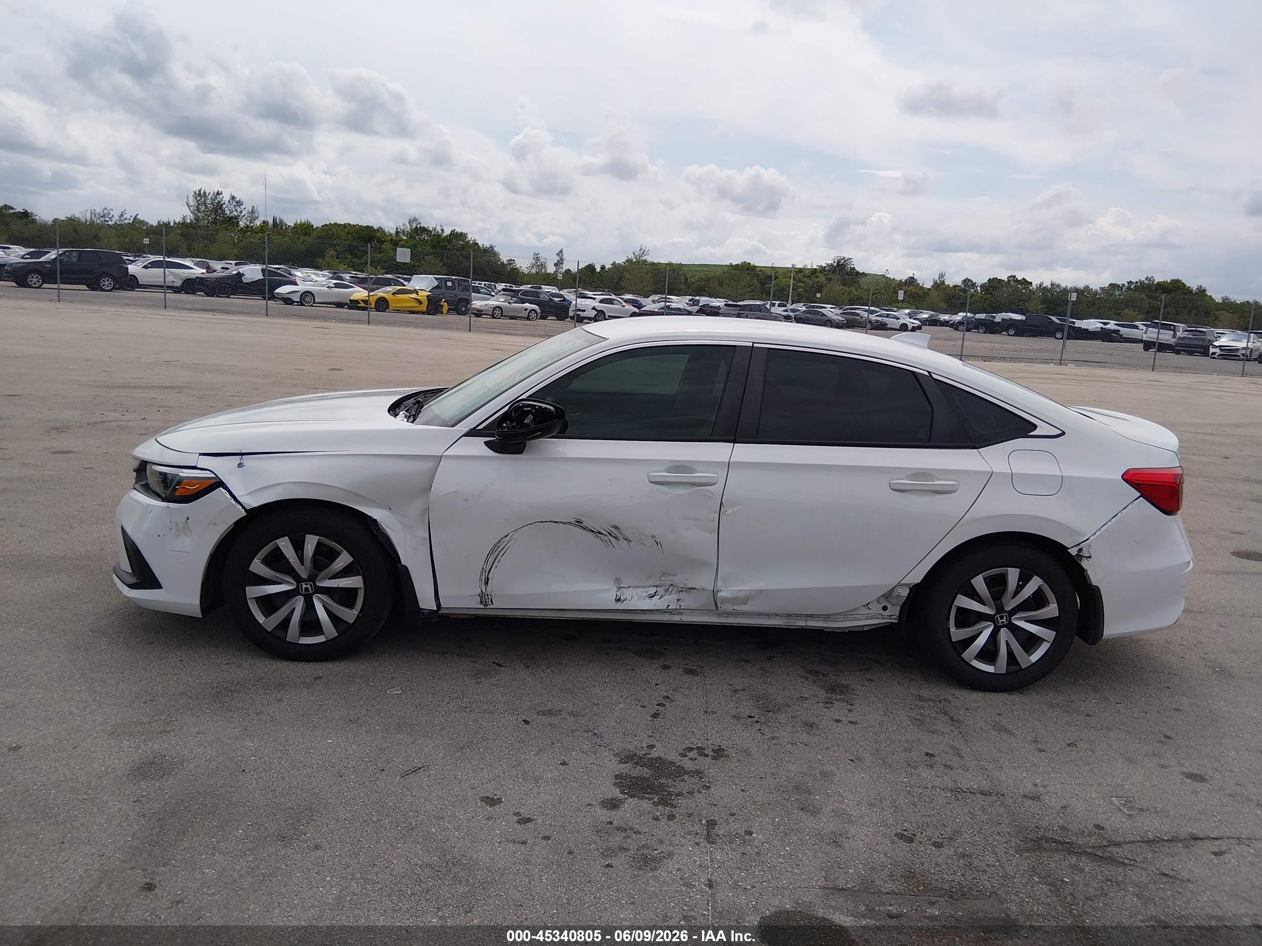 2023 Honda Civic Lx Белый vin: 2HGFE2F23PH533144