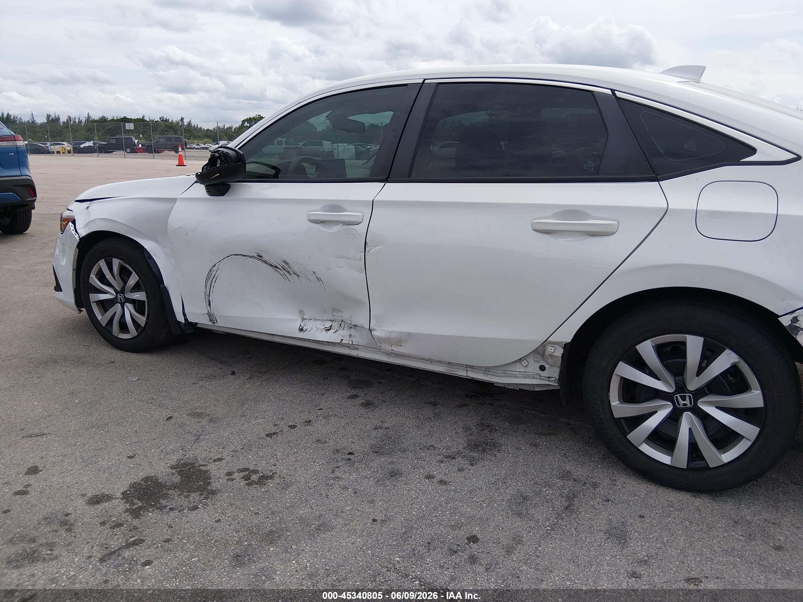 2023 Honda Civic Lx Белый vin: 2HGFE2F23PH533144