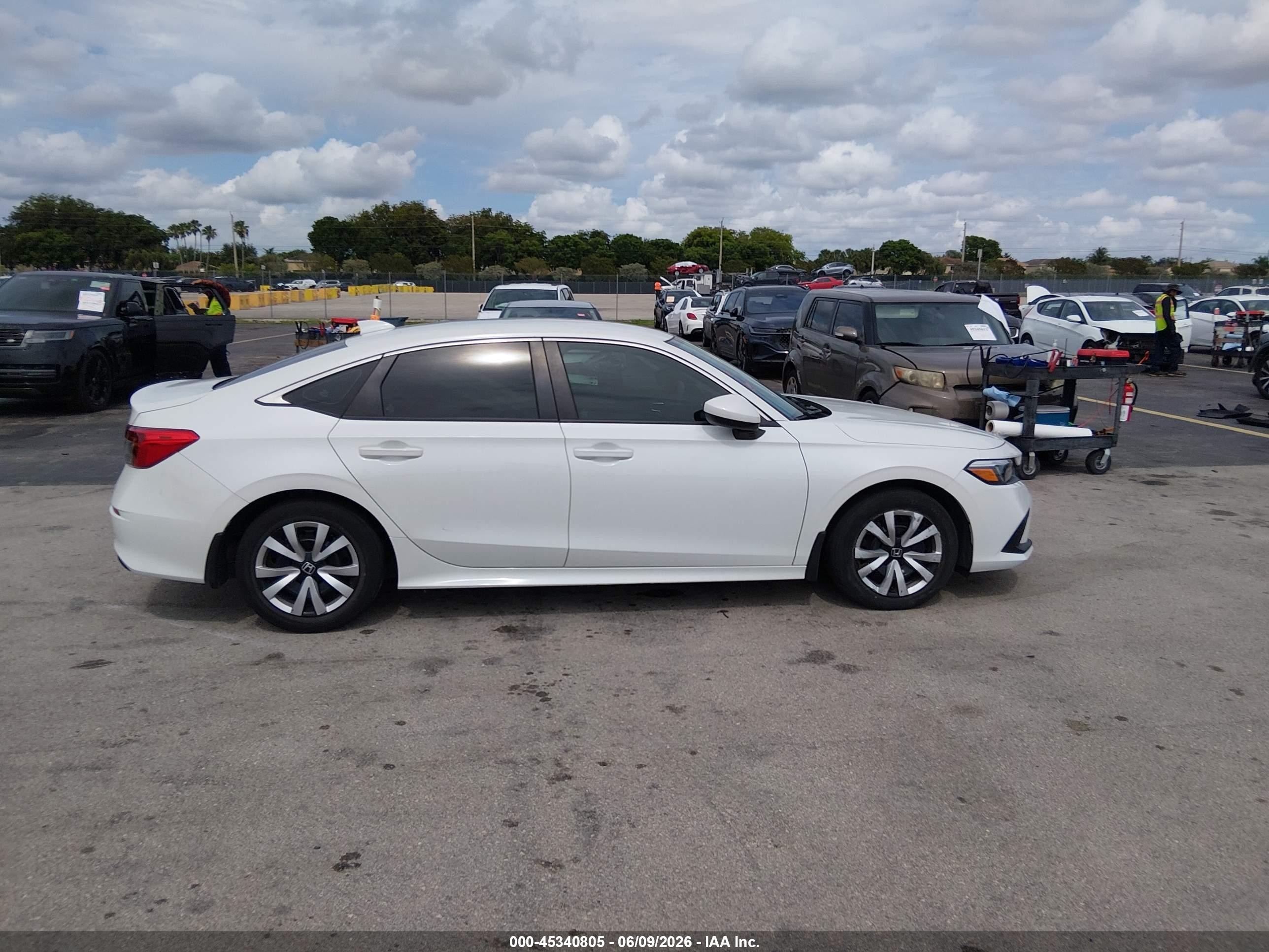 2023 Honda Civic Lx Белый vin: 2HGFE2F23PH533144