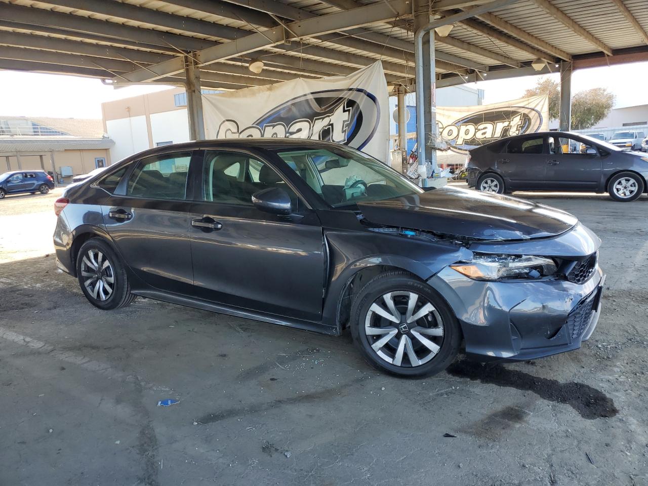 2025 Honda Civic Lx Gray vin: 2HGFE2F23SH597564 Damage: Right Head Lamp, Broken, Replacement Required